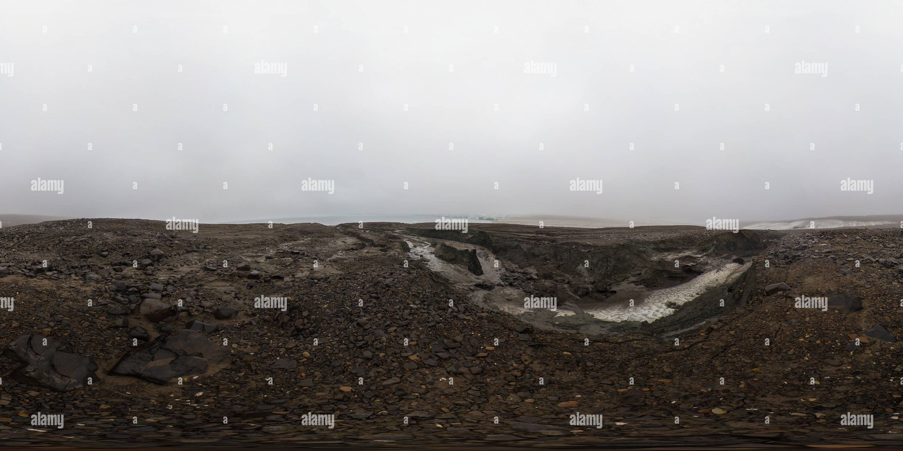 360 Grad Panorama Ansicht von Nansen Island, Franz Josef Land