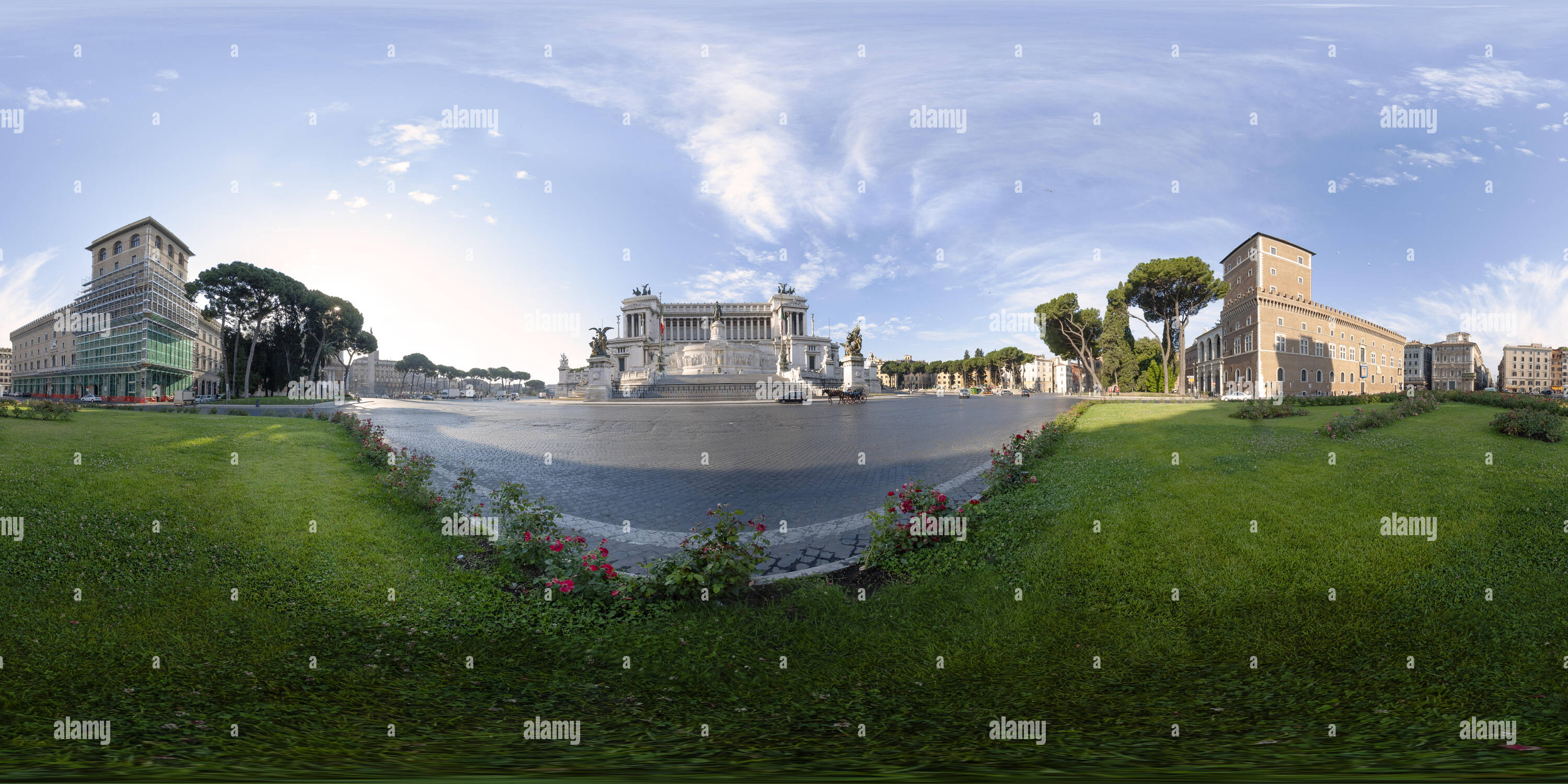 360 Grad Panorama Ansicht von Piazza Venezia in Rom, Italien
