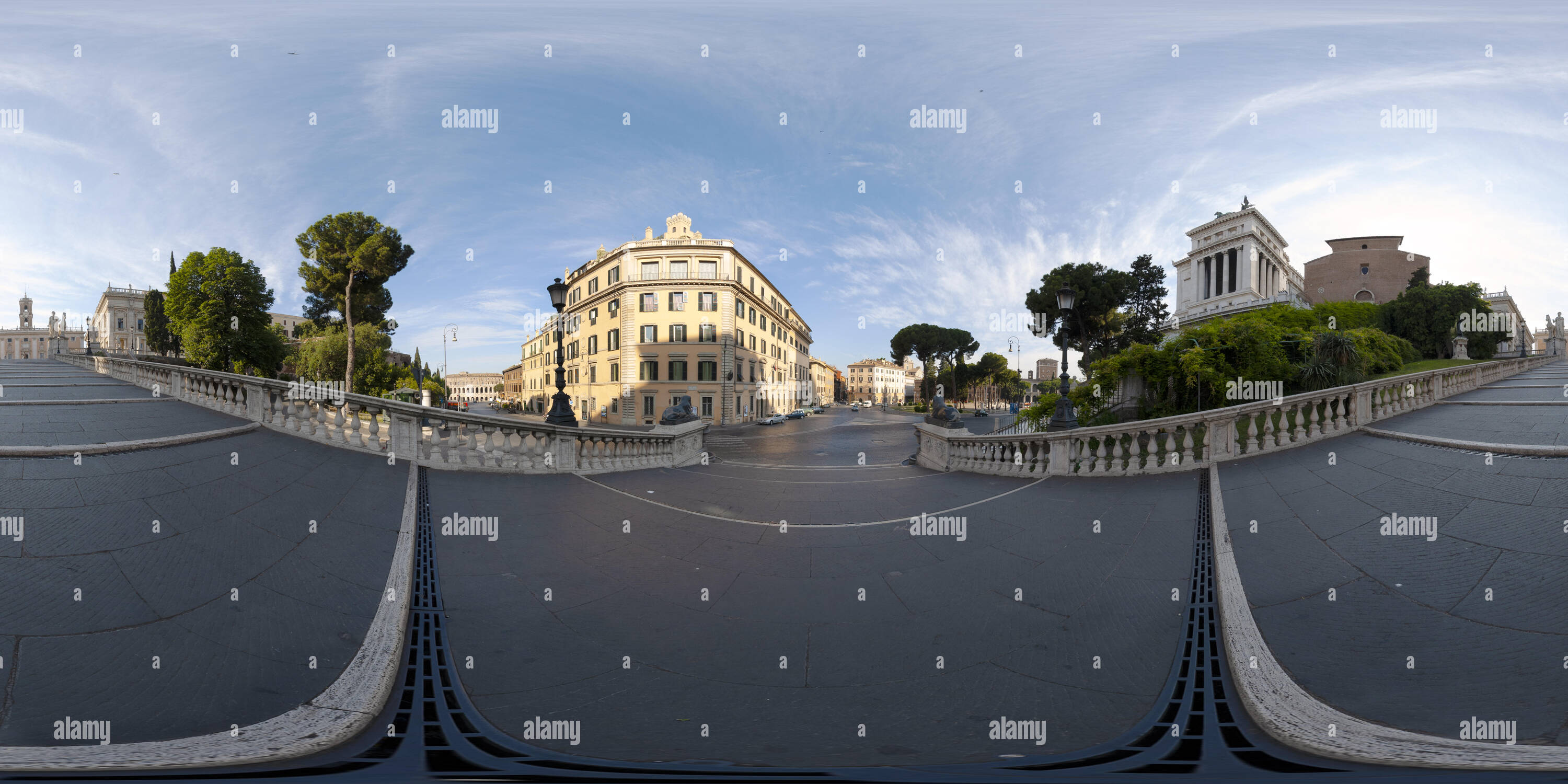 360 Grad Panorama Ansicht von Piazza del Campidoglio, Roma, Italien