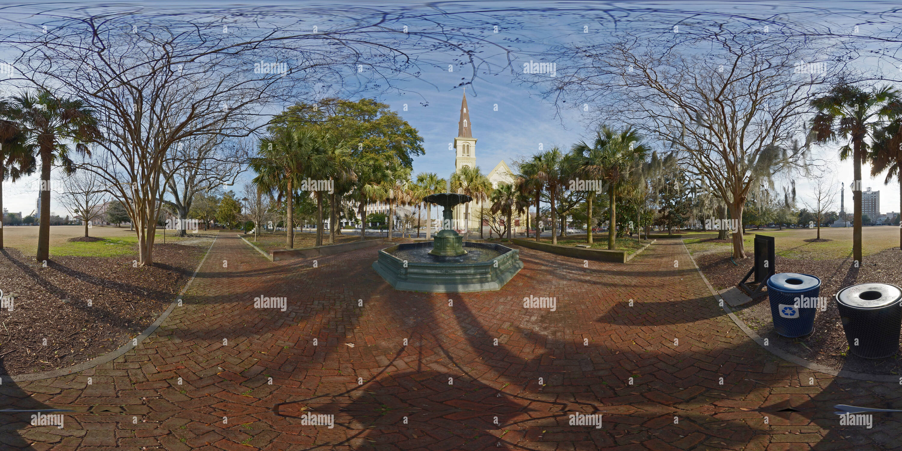 360 Grad Panorama Ansicht von Marion Square Charleston