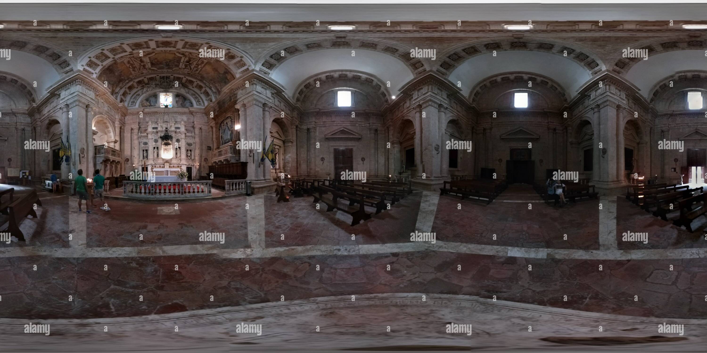 360 Grad Panorama Ansicht von San Biagio Tempel, Montepulciano (SI)