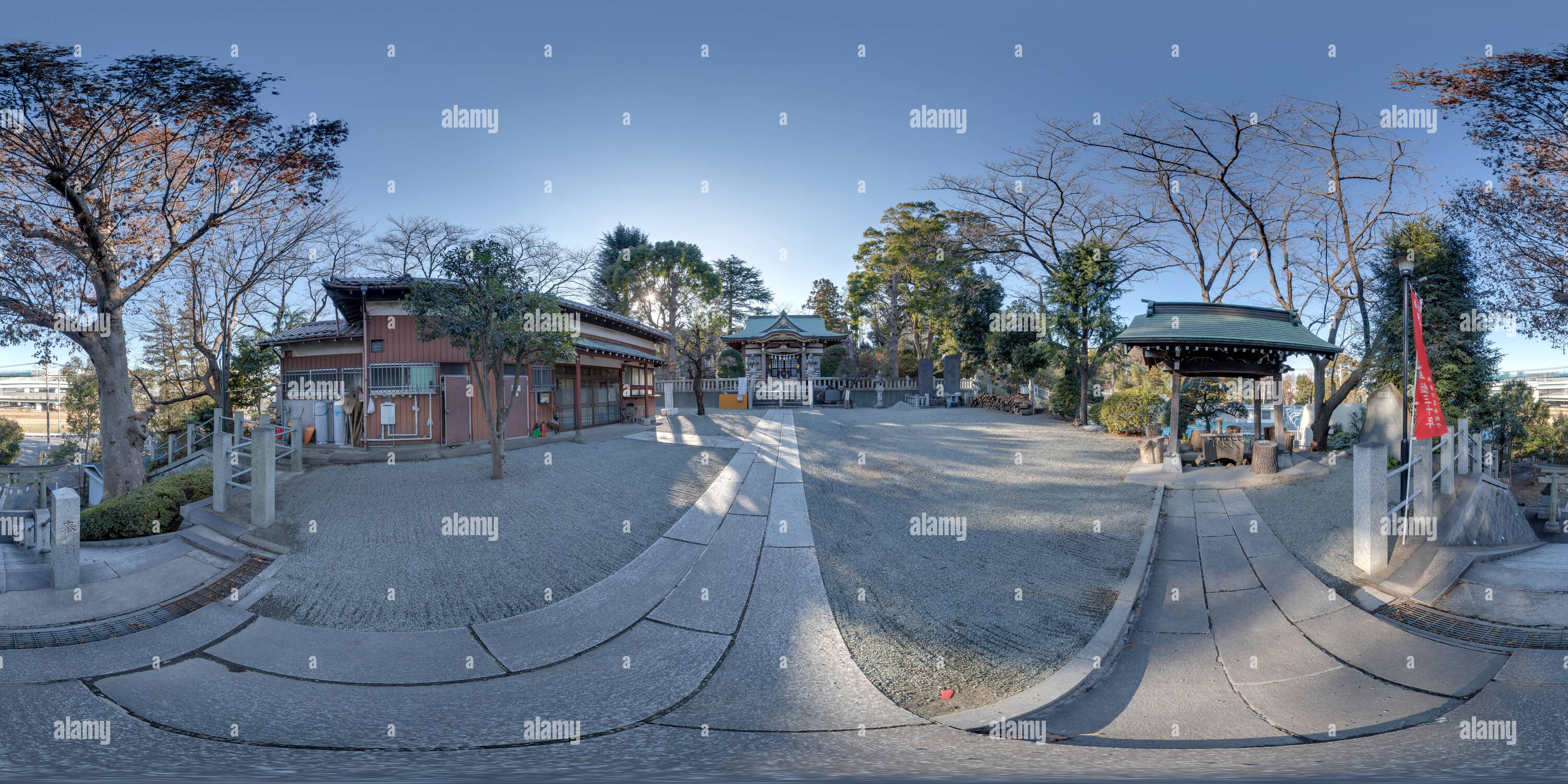 360 Grad Panorama Ansicht von Sugiyama Schrein Chigusadai Yokohama