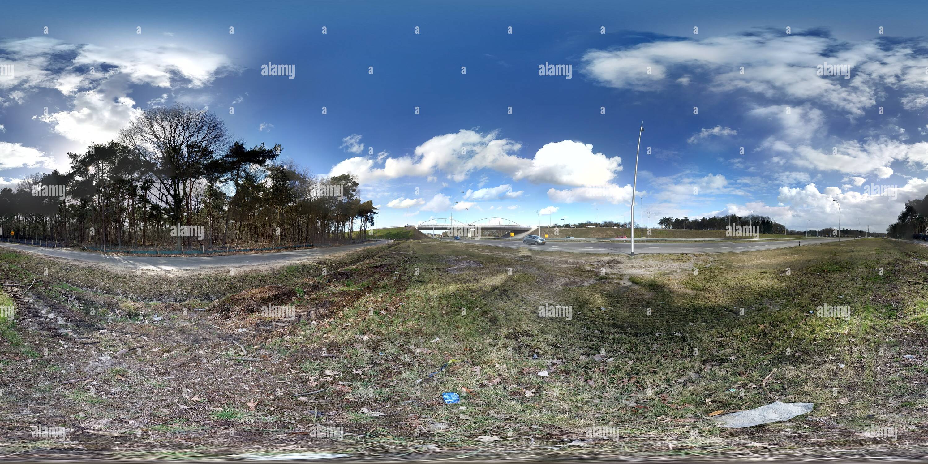 360 Grad Panorama Ansicht von Nieuwe brug Loon op Zand BAM 1-3 2015