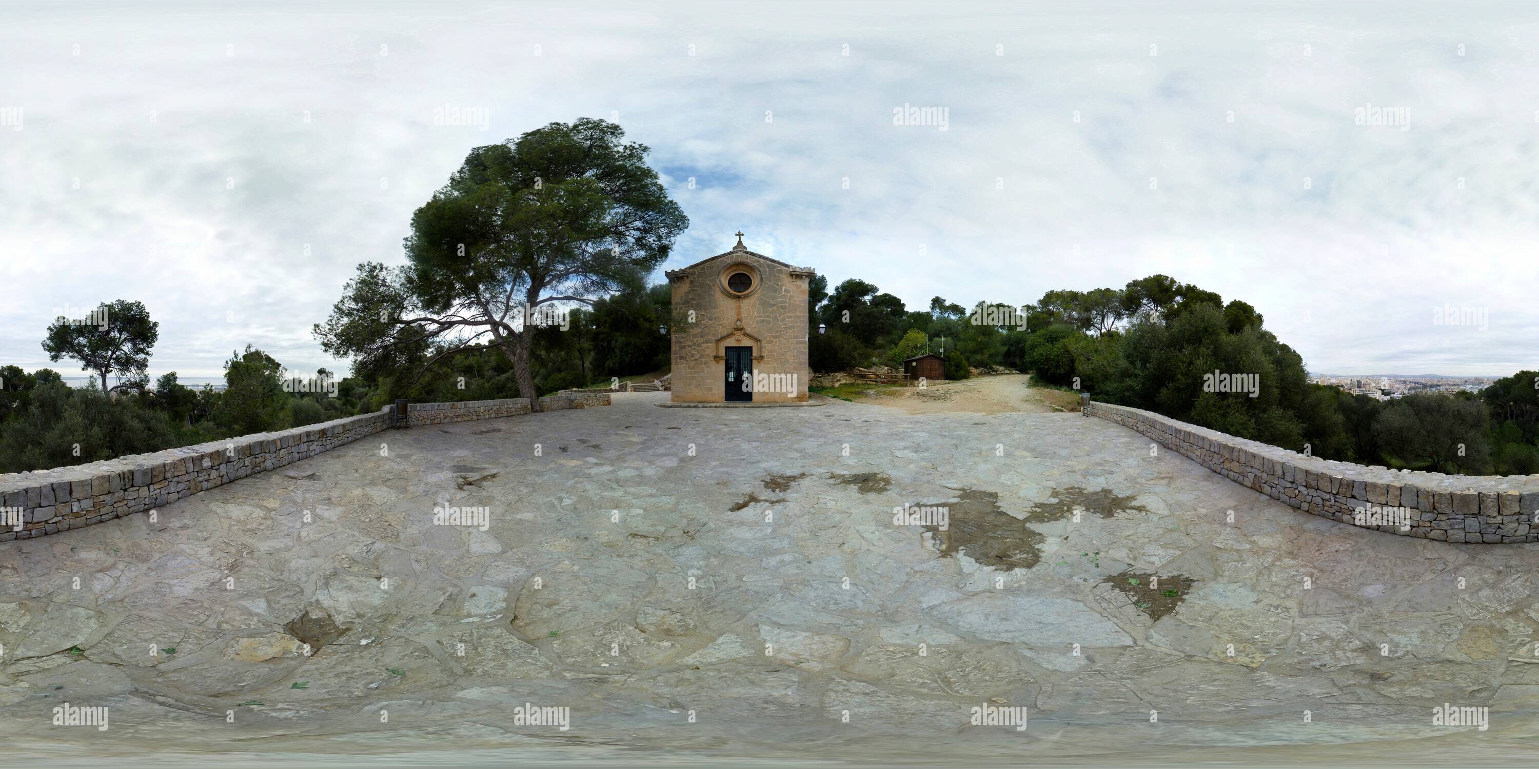 360 Grad Panorama Ansicht von Capilla de San Alonso, Palma de Mallorca