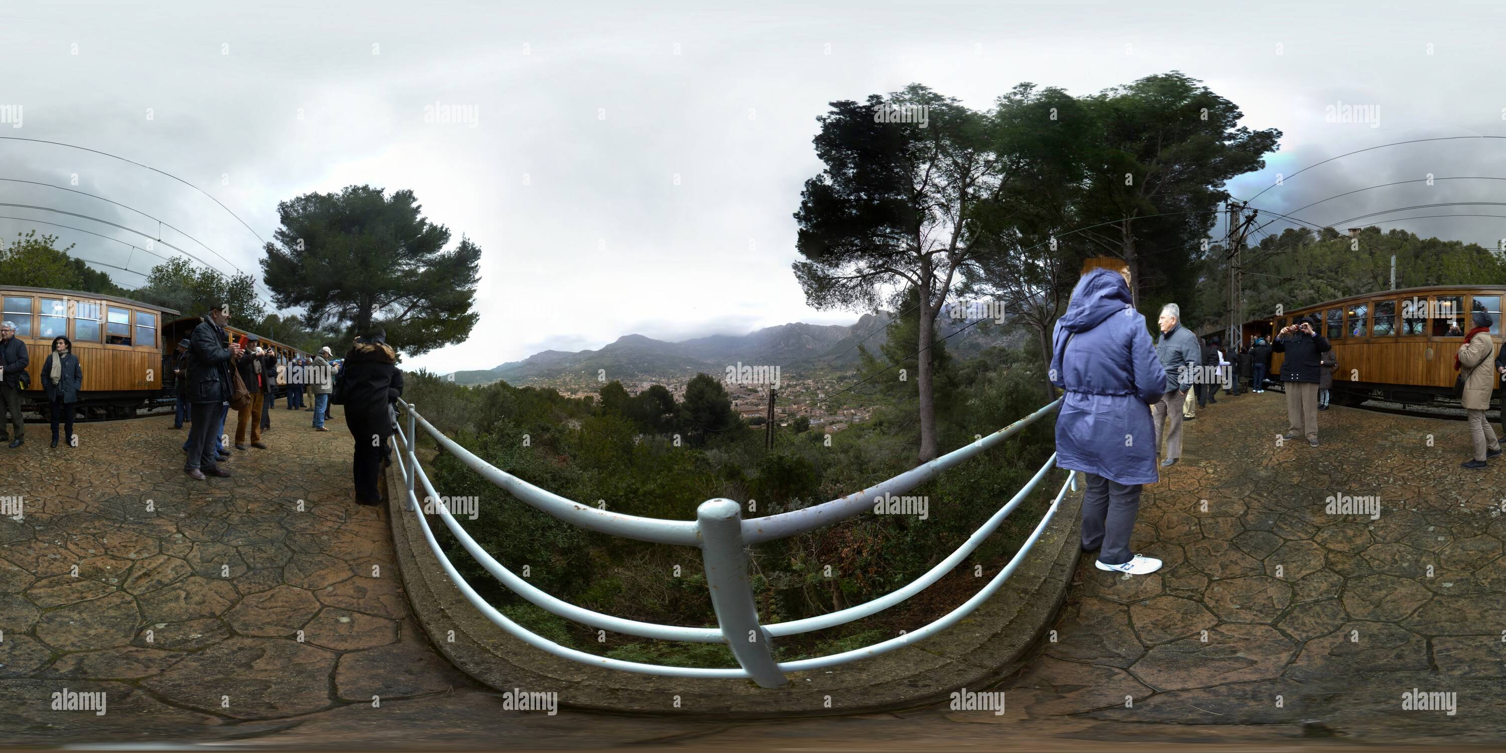 360 Grad Panorama Ansicht von Mirador de Soller desde La Línea del Tren, Mallorca