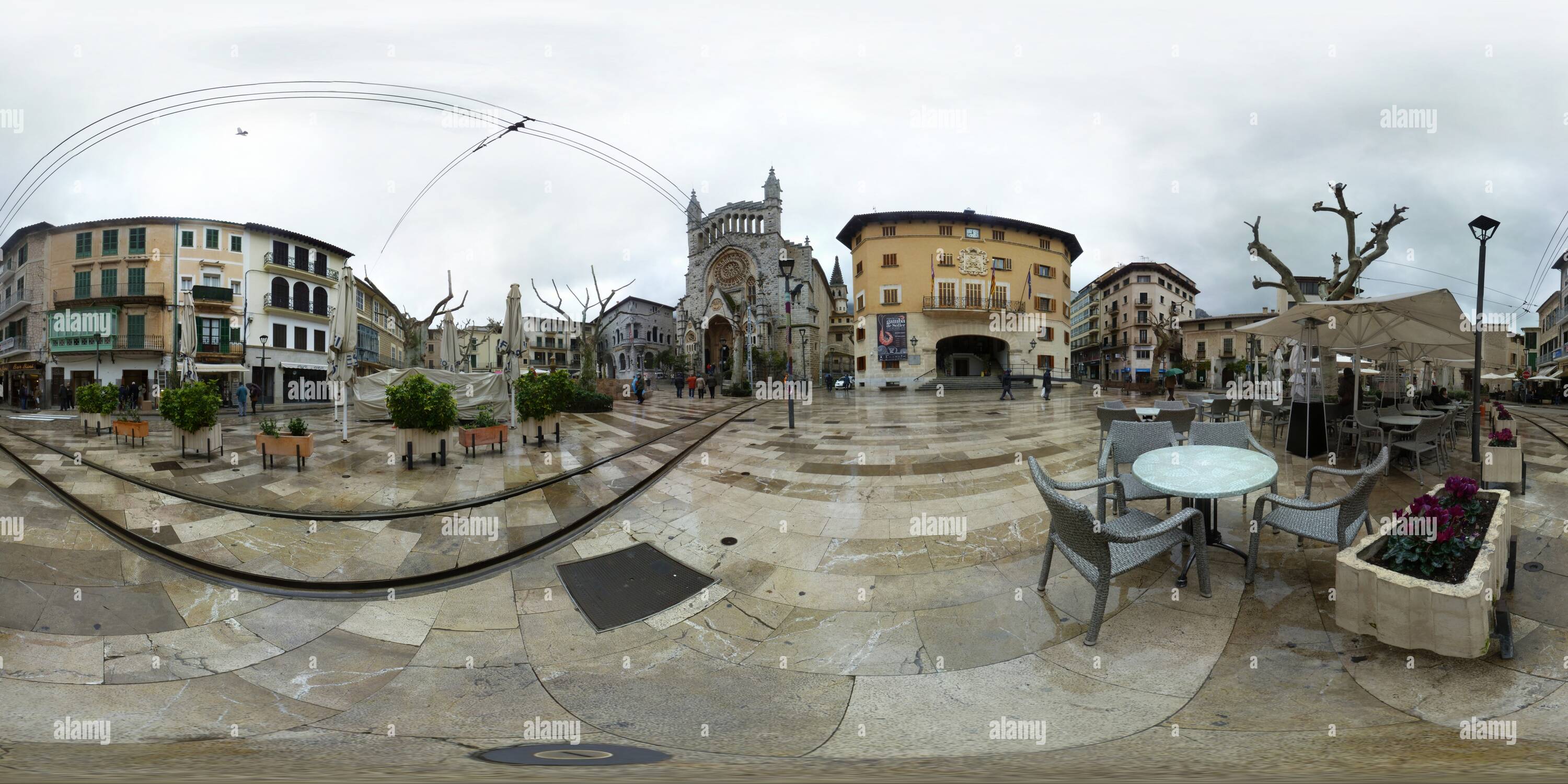 360 Grad Panorama Ansicht von Ayuntamiento de Soller, Mallorca