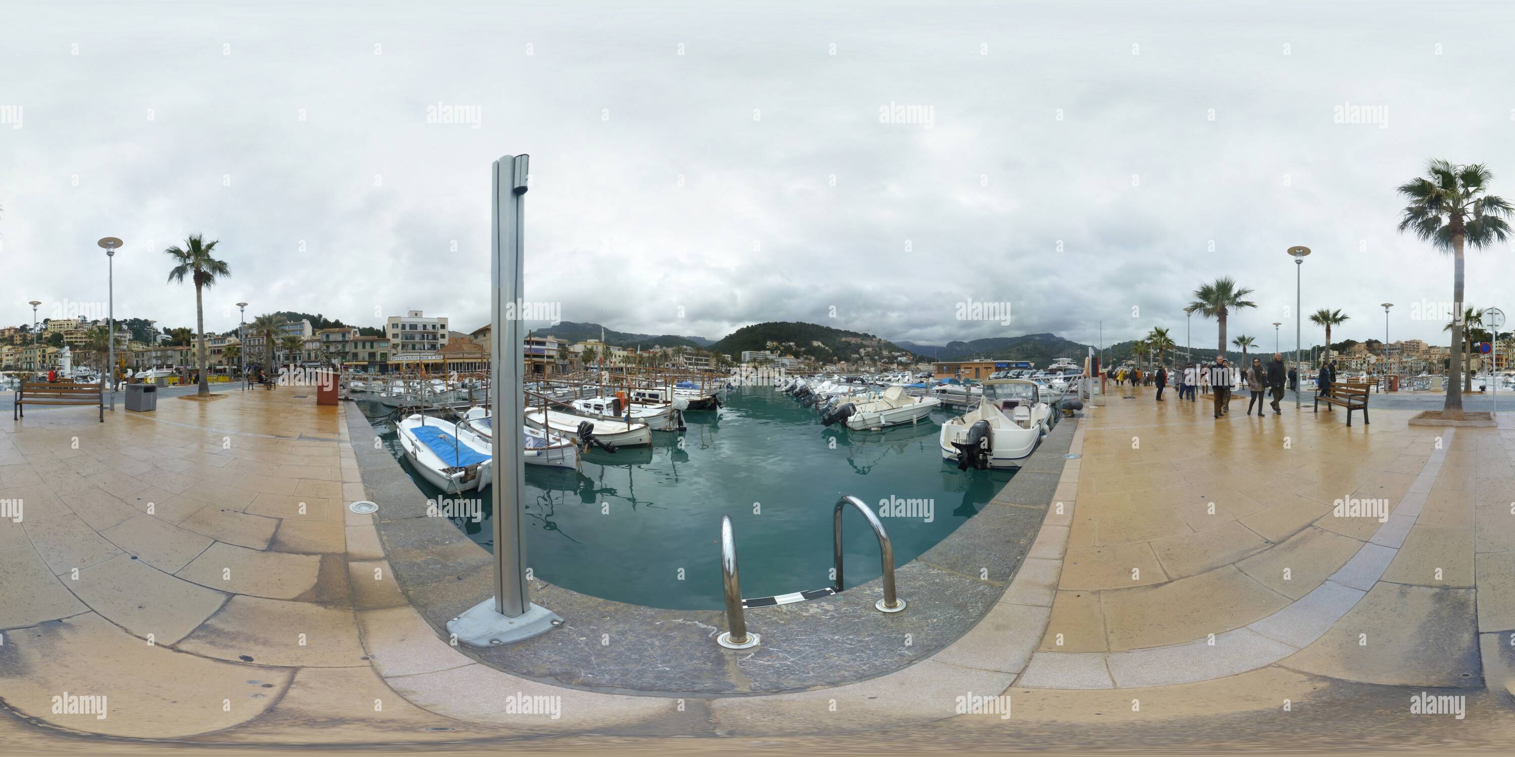 360 Grad Panorama Ansicht von Puerto de Soller, Mallorca