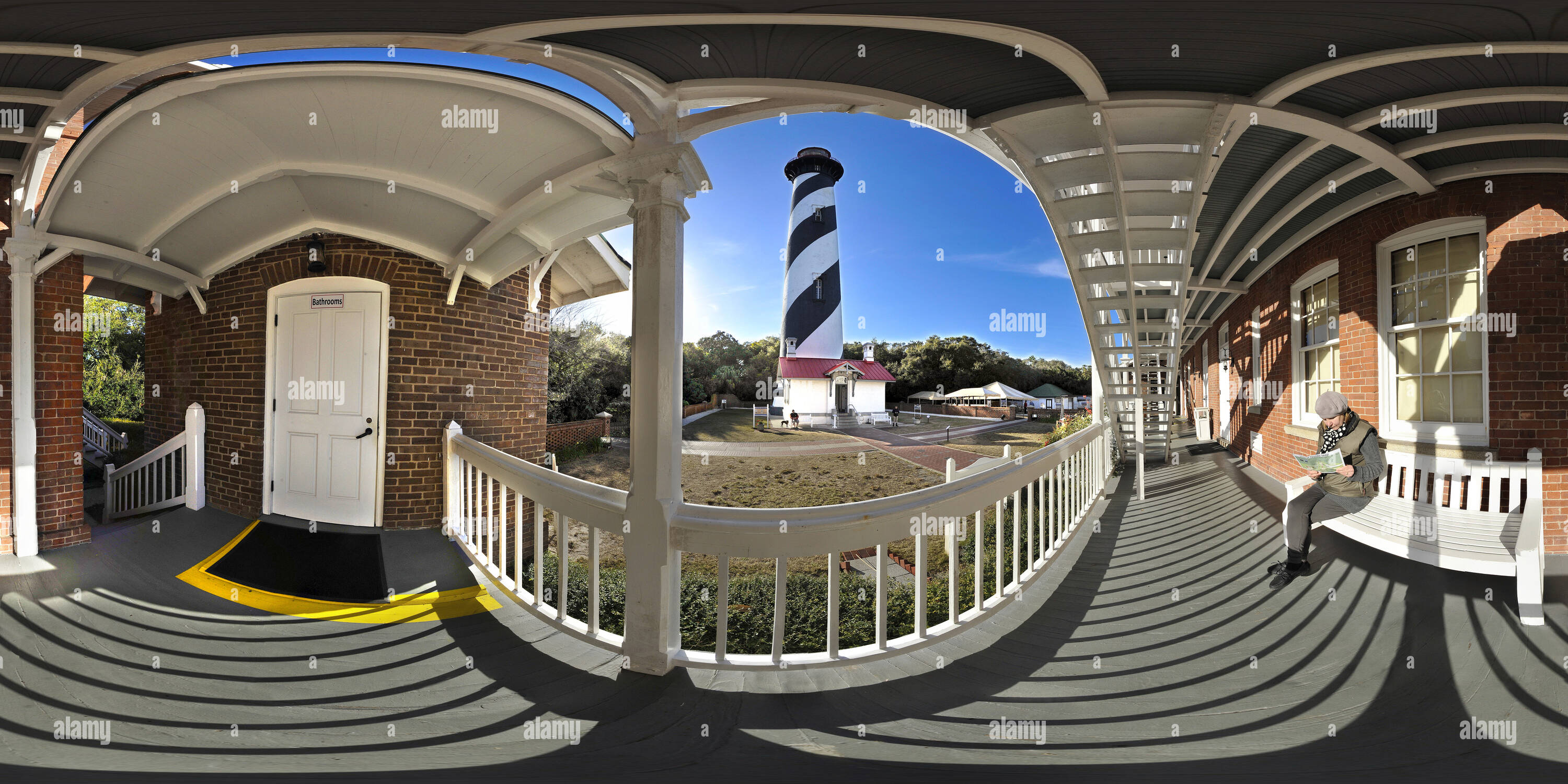 360 Grad Panorama Ansicht von Der hl. Augustinus Licht Station Florida USA Pano 2