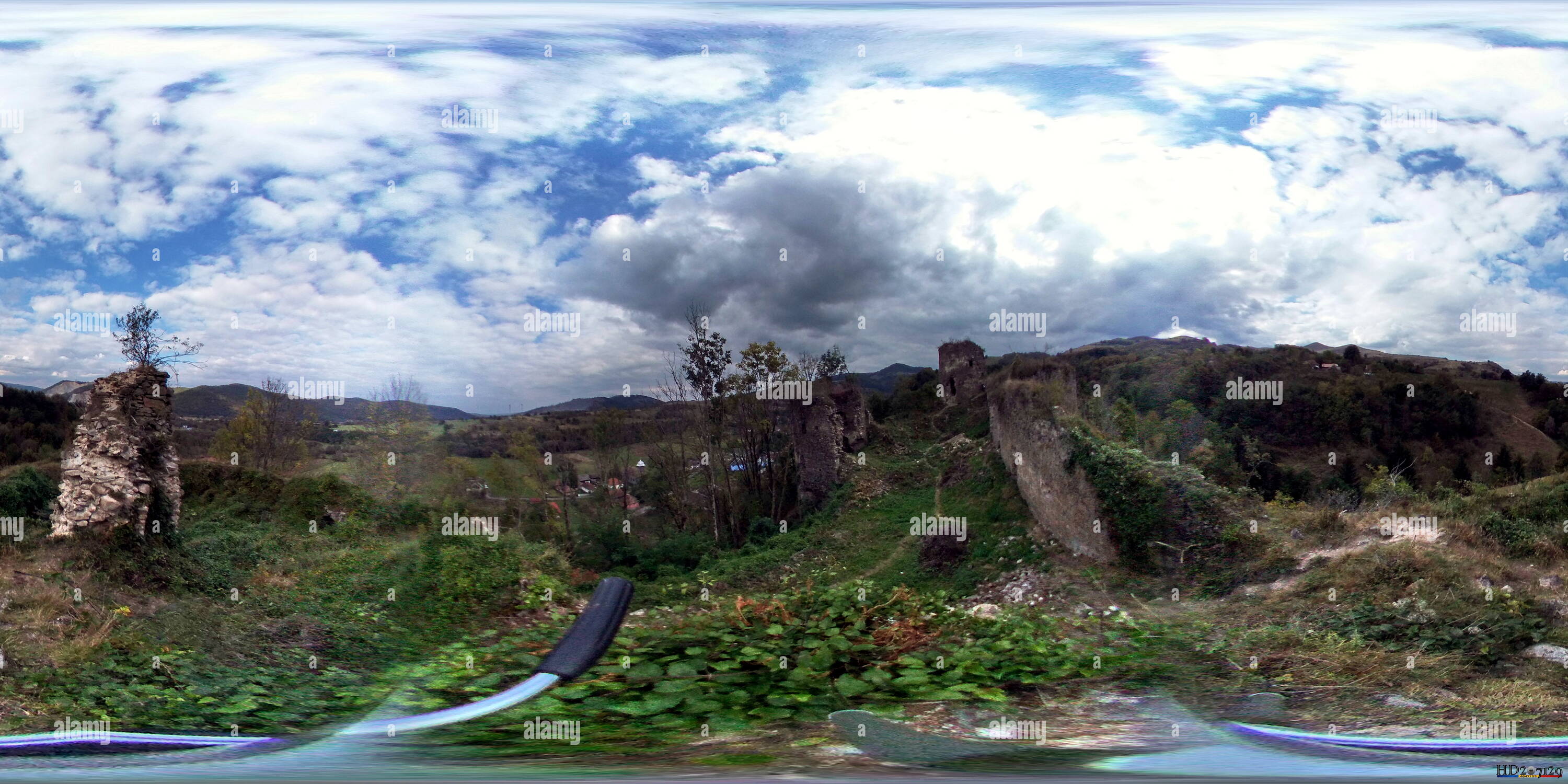 360 Grad Panorama Ansicht von Cetatea de la Bologa