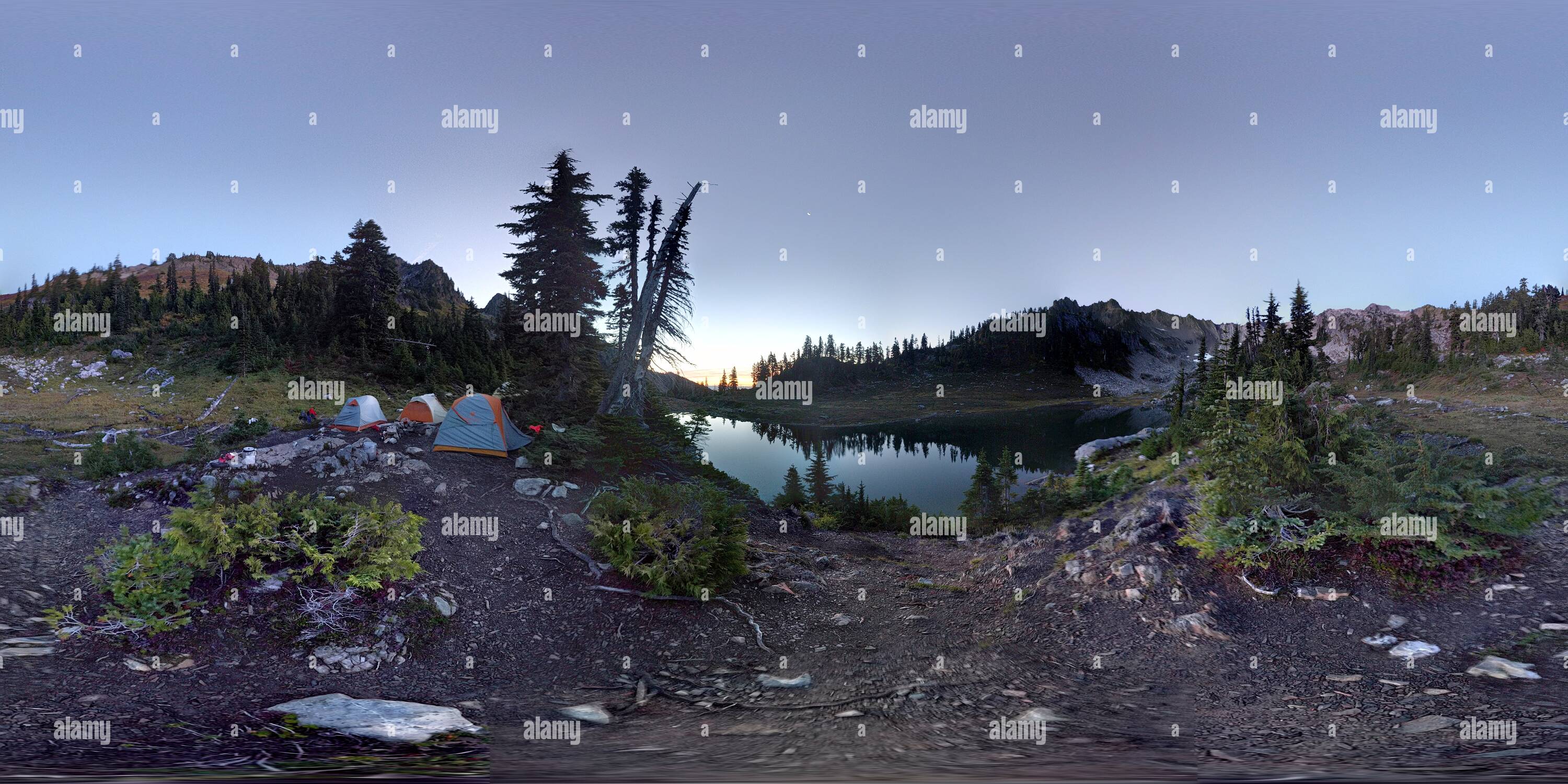 360 Grad Panorama Ansicht von See der Engel Olympischen National Park 20160926 064722