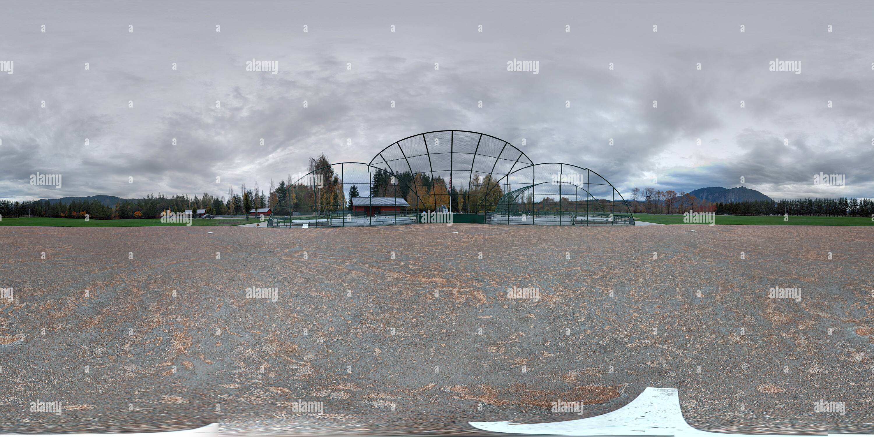 360 Grad Panorama Ansicht von Ball Fields in Snoqualmie WA