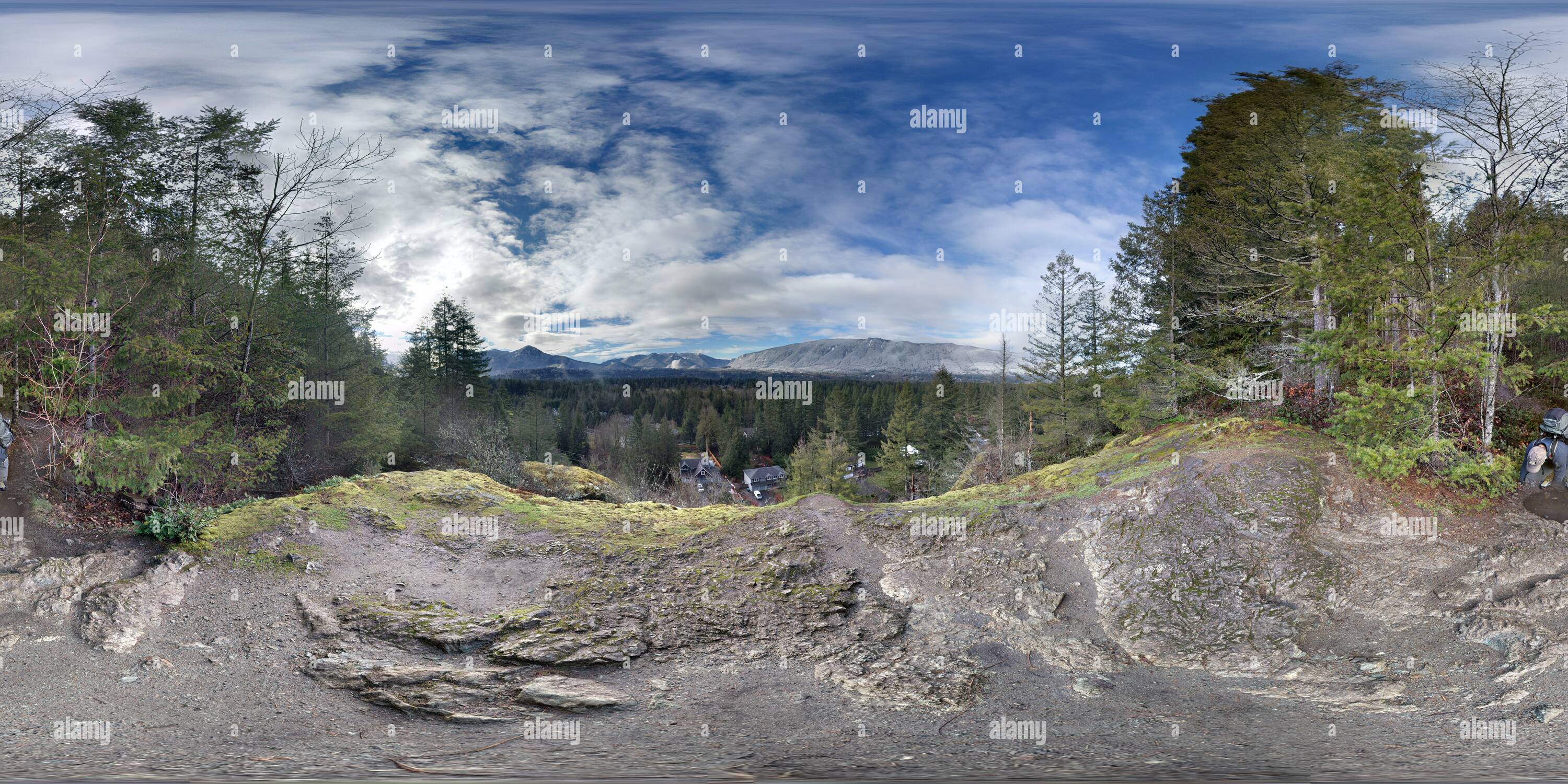 360 Grad Panorama Ansicht von Wenig Mt. Si, North Bend, Washington