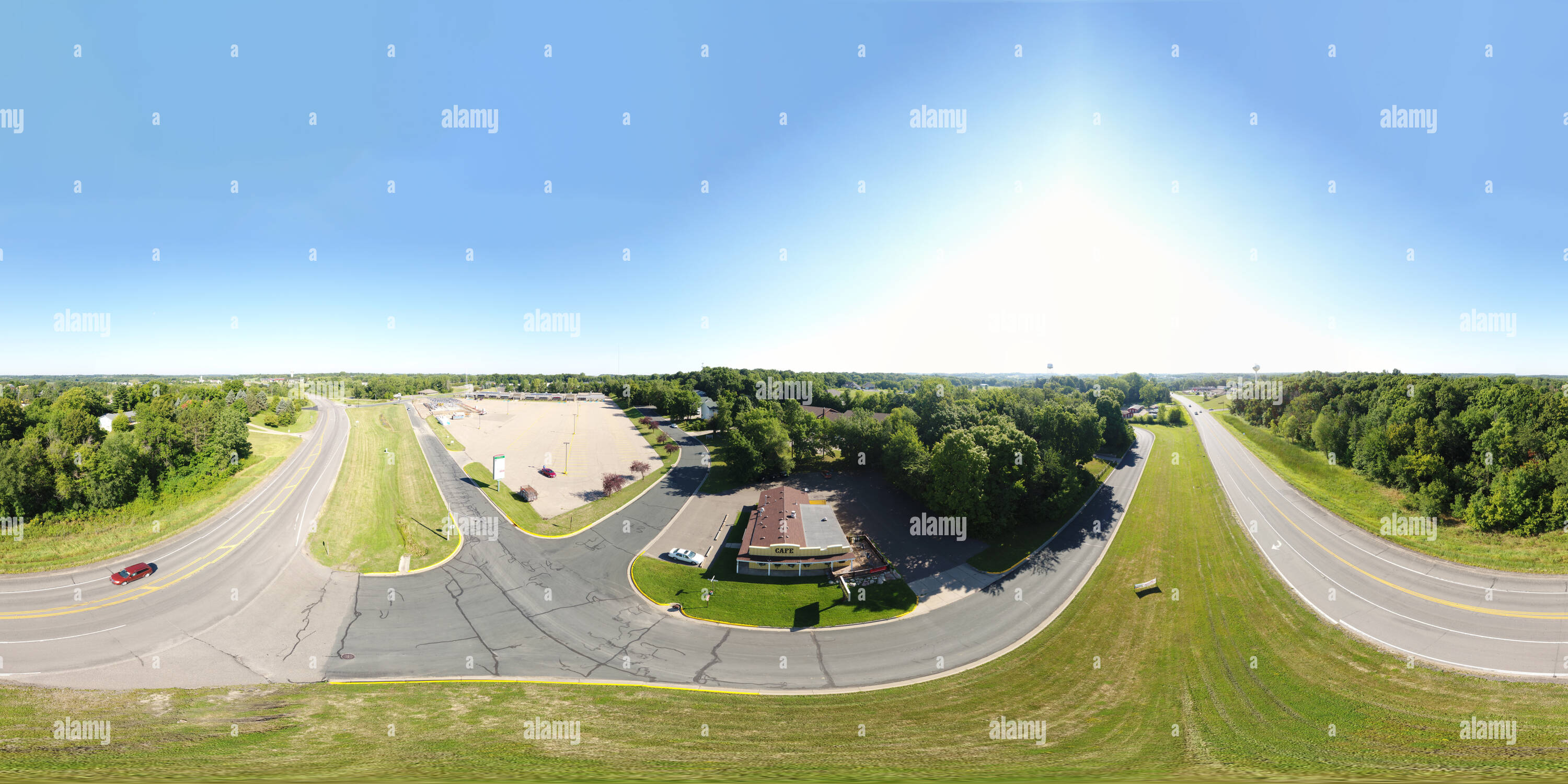 360 Grad Panorama Ansicht von Beispiel Immobilien Pano