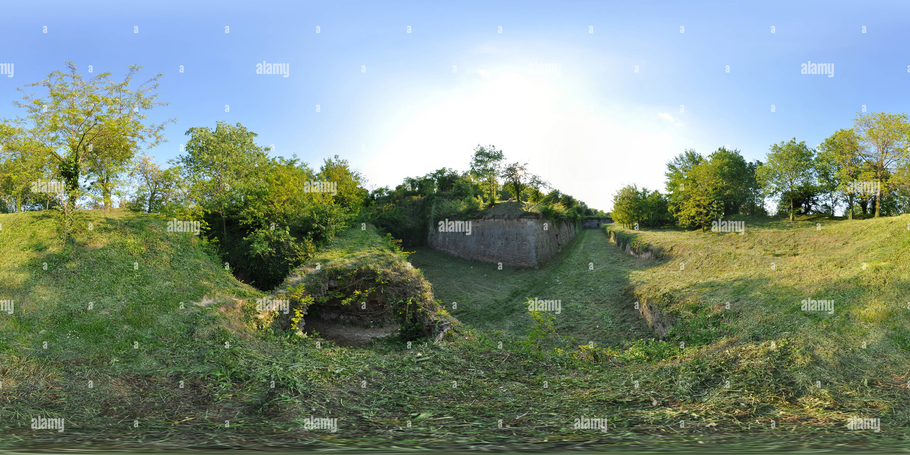 360 Grad Panorama Ansicht von Petrovaradinska Tvrdjava, Hornwork