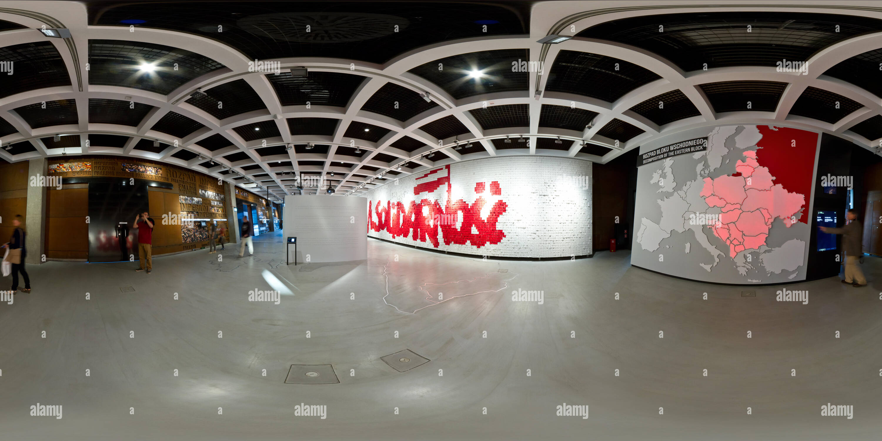 360 Grad Panorama Ansicht von Eine 360-Grad virtuelle Tour der europäischen Solidarität in Danzig, Polen.