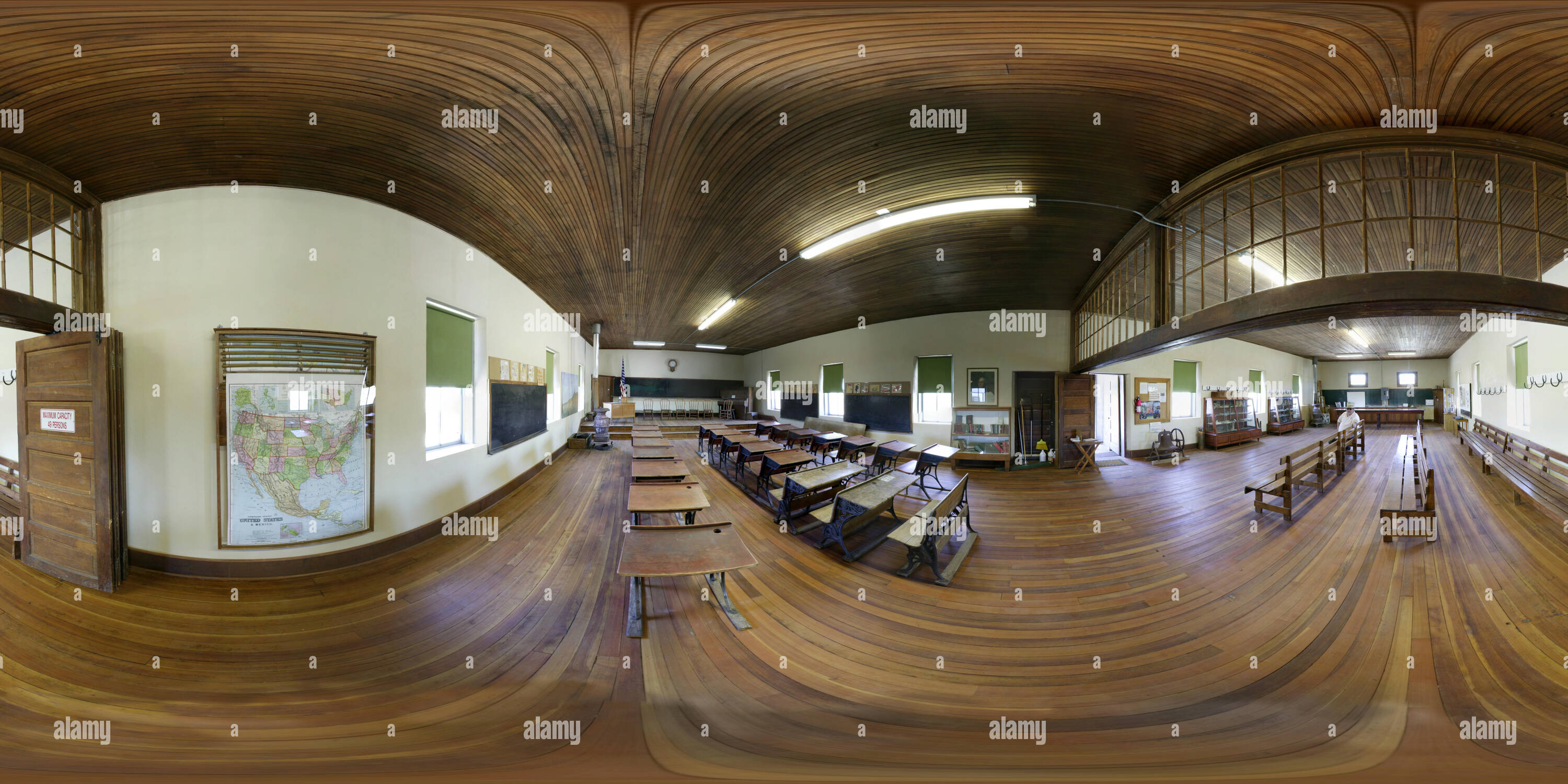 360 Grad Panorama Ansicht von 1 Zimmer School House