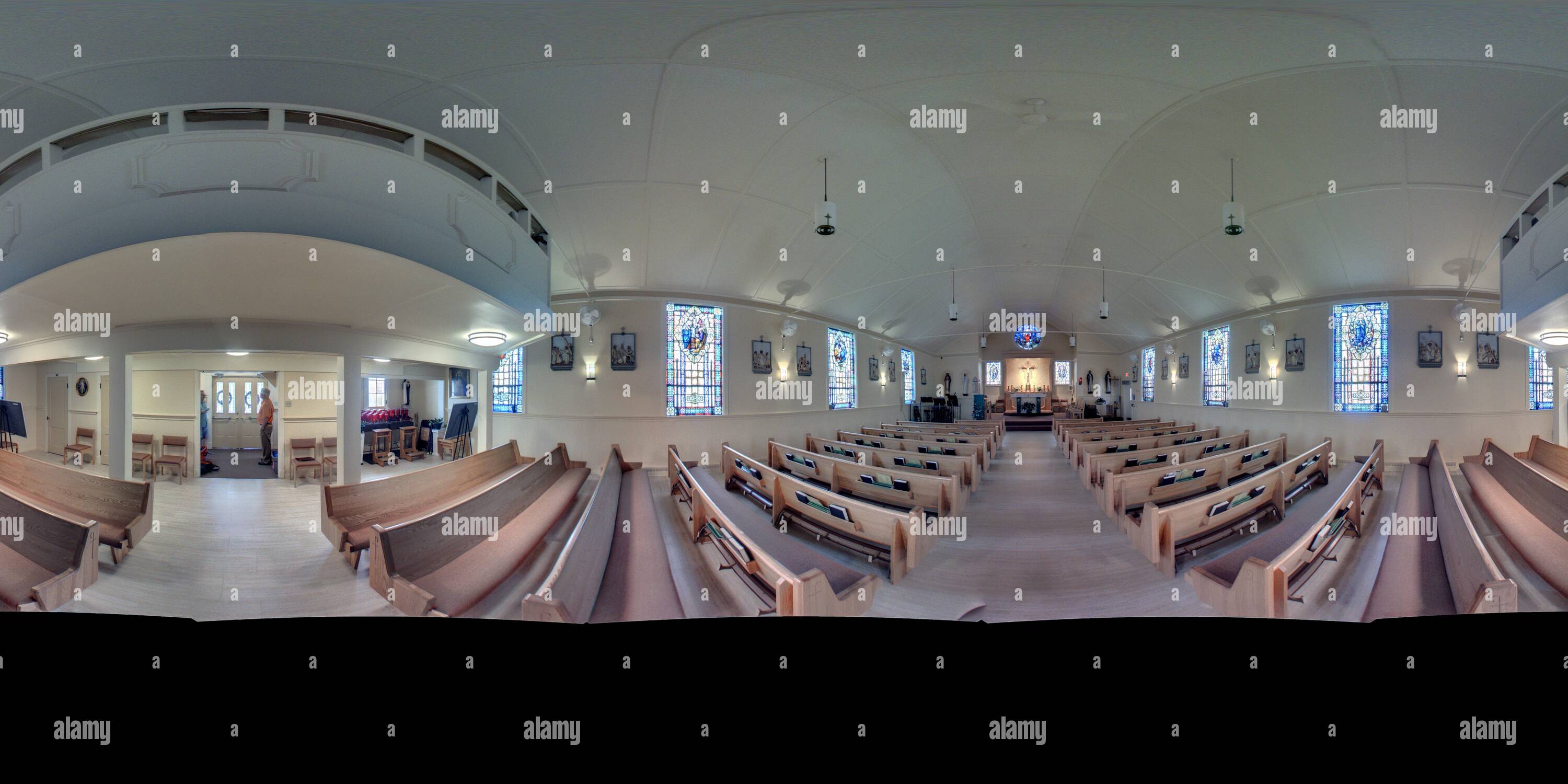 360 Grad Panorama Ansicht von Gute Shepard Innenraum Kirche 3