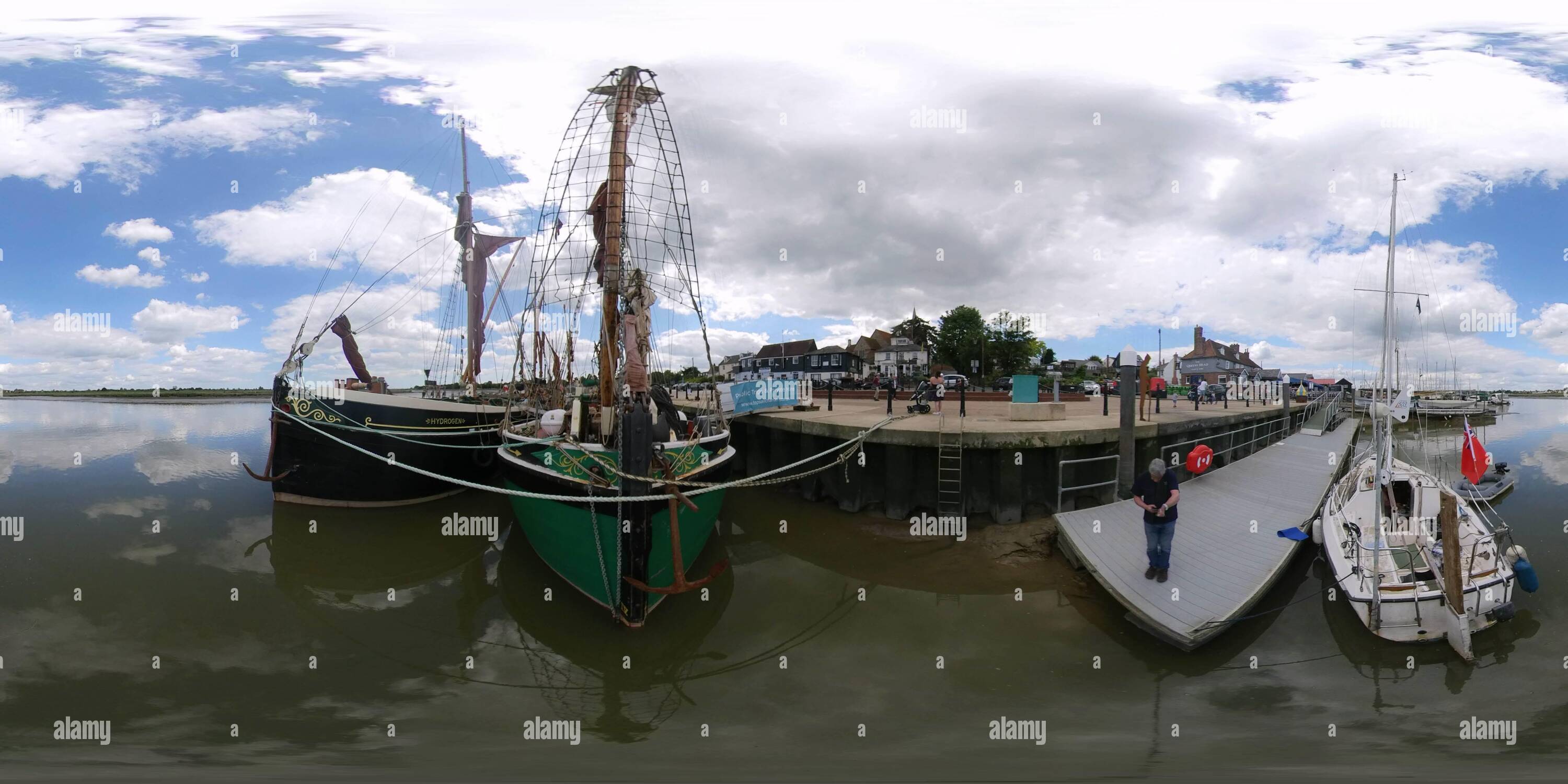 360 Grad Panorama Ansicht von Thames Lastkähne, Maldon Essex