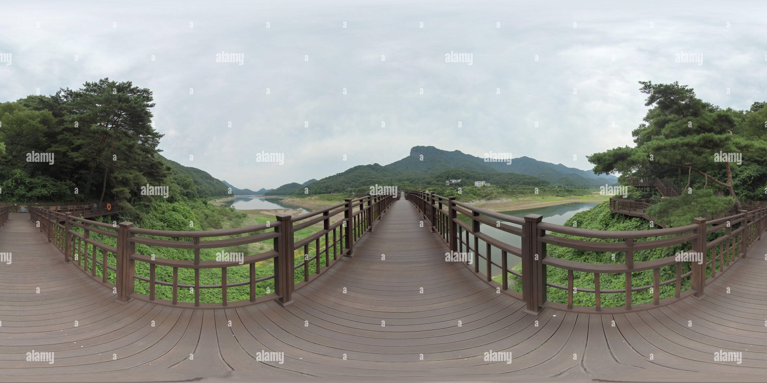 360 Grad Panorama Ansicht von Damyang, Südkorea - 24 Juli 2019 Dragon-Road. 360 Grad Panorama von sphärischen Dragon-Road in Damyang.