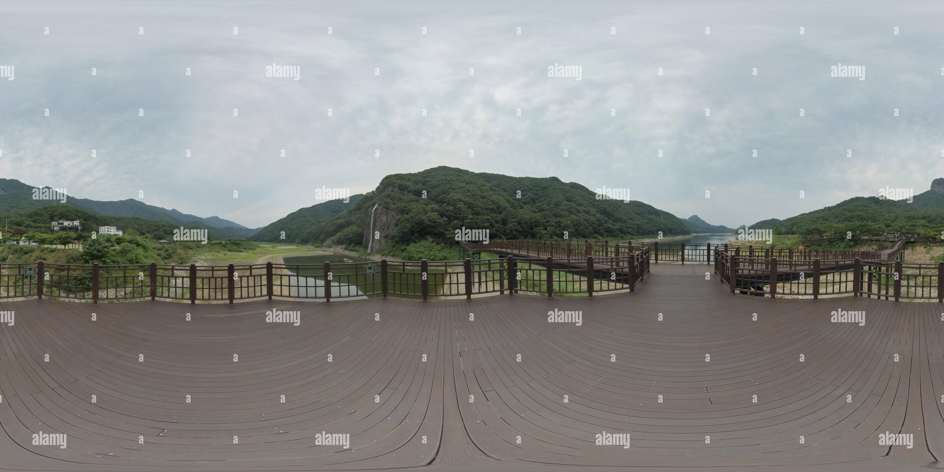 360 Grad Panorama Ansicht von Damyang, Südkorea - 24 Juli 2019 Dragon-Road. 360 Grad Panorama von sphärischen Dragon-Road in Damyang.