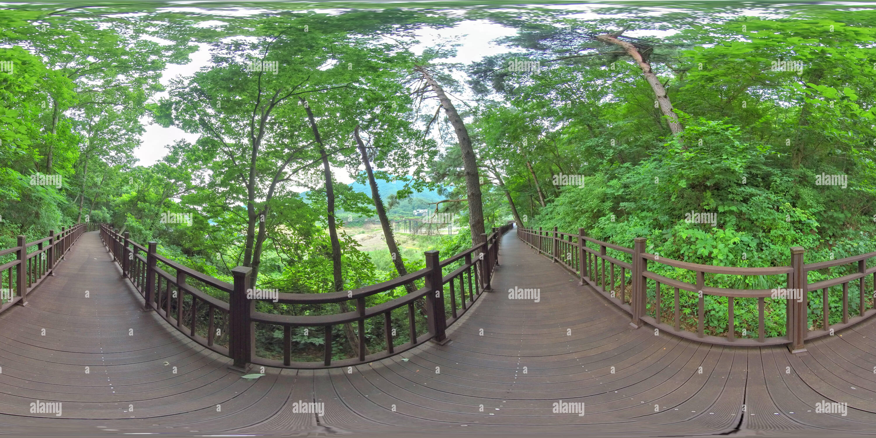 360 Grad Panorama Ansicht von Damyang, Südkorea - 24 Juli 2019 Dragon-Road. 360 Grad Panorama von sphärischen Dragon-Road in Damyang.