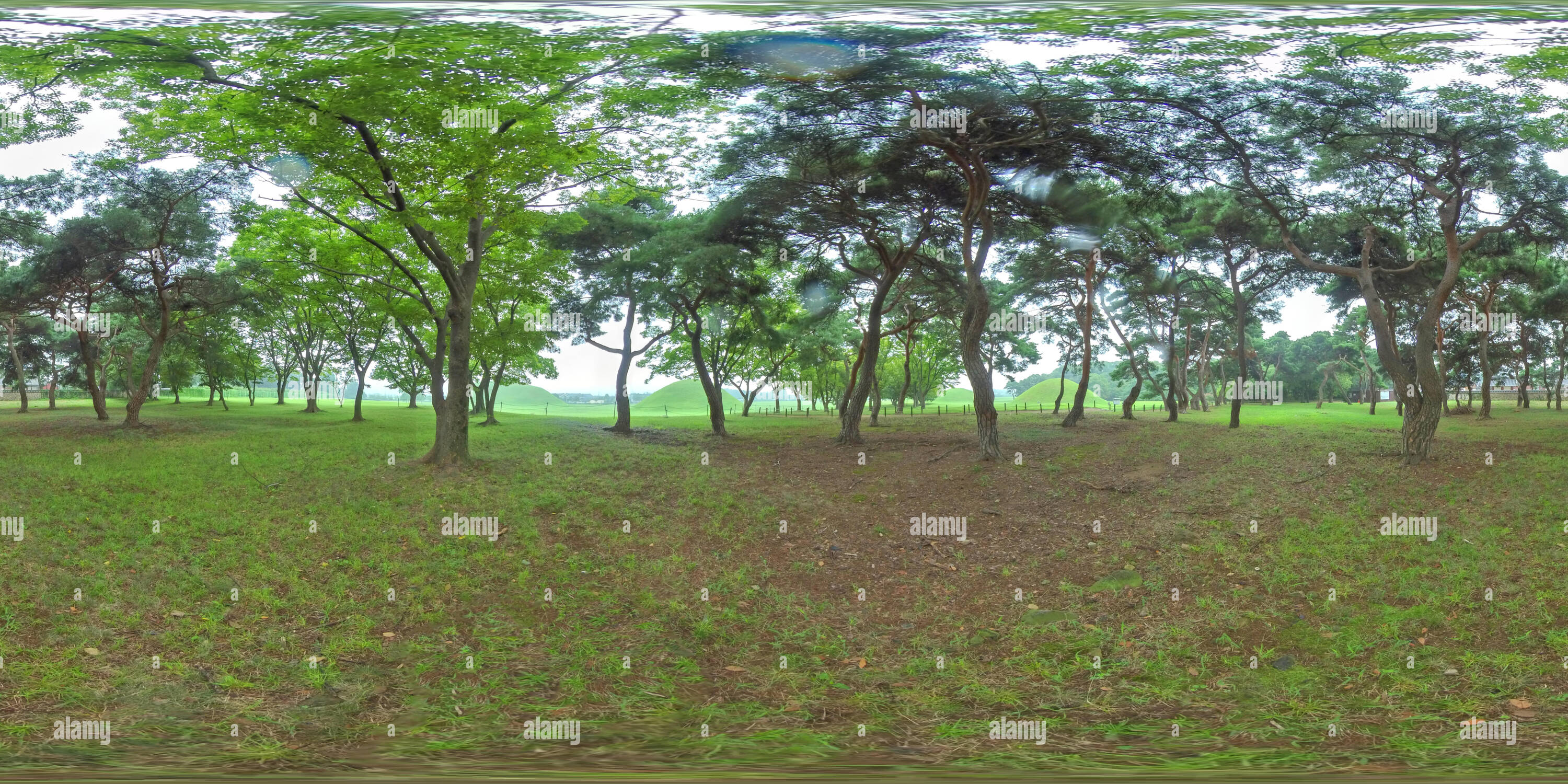 360 Grad Panorama Ansicht von Gyeongju, Südkorea 27. August 2019: 360 VR Weltkulturerbe Gyeongju historischen Bereichen.