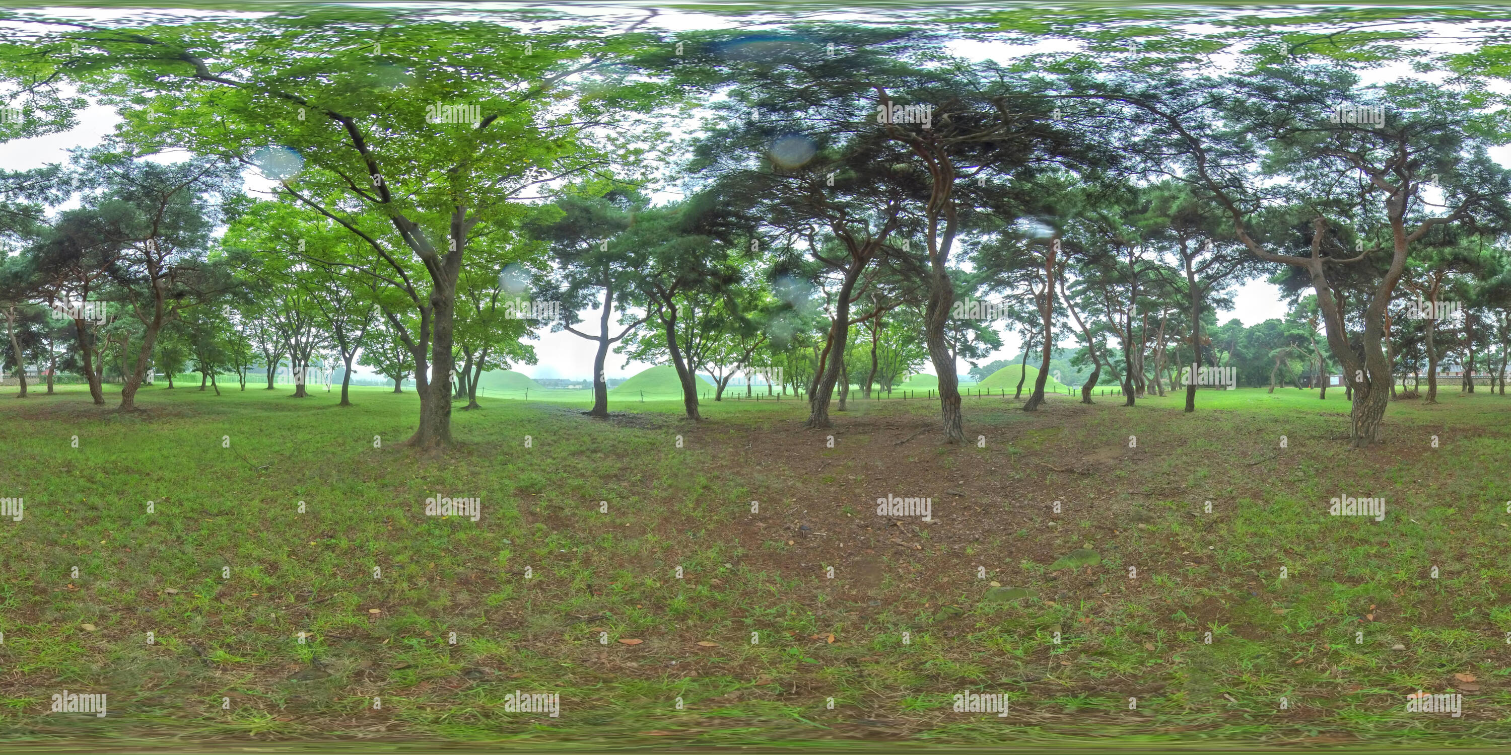 360 Grad Panorama Ansicht von Gyeongju, Südkorea 27. August 2019: 360 VR Weltkulturerbe Gyeongju historischen Bereichen.