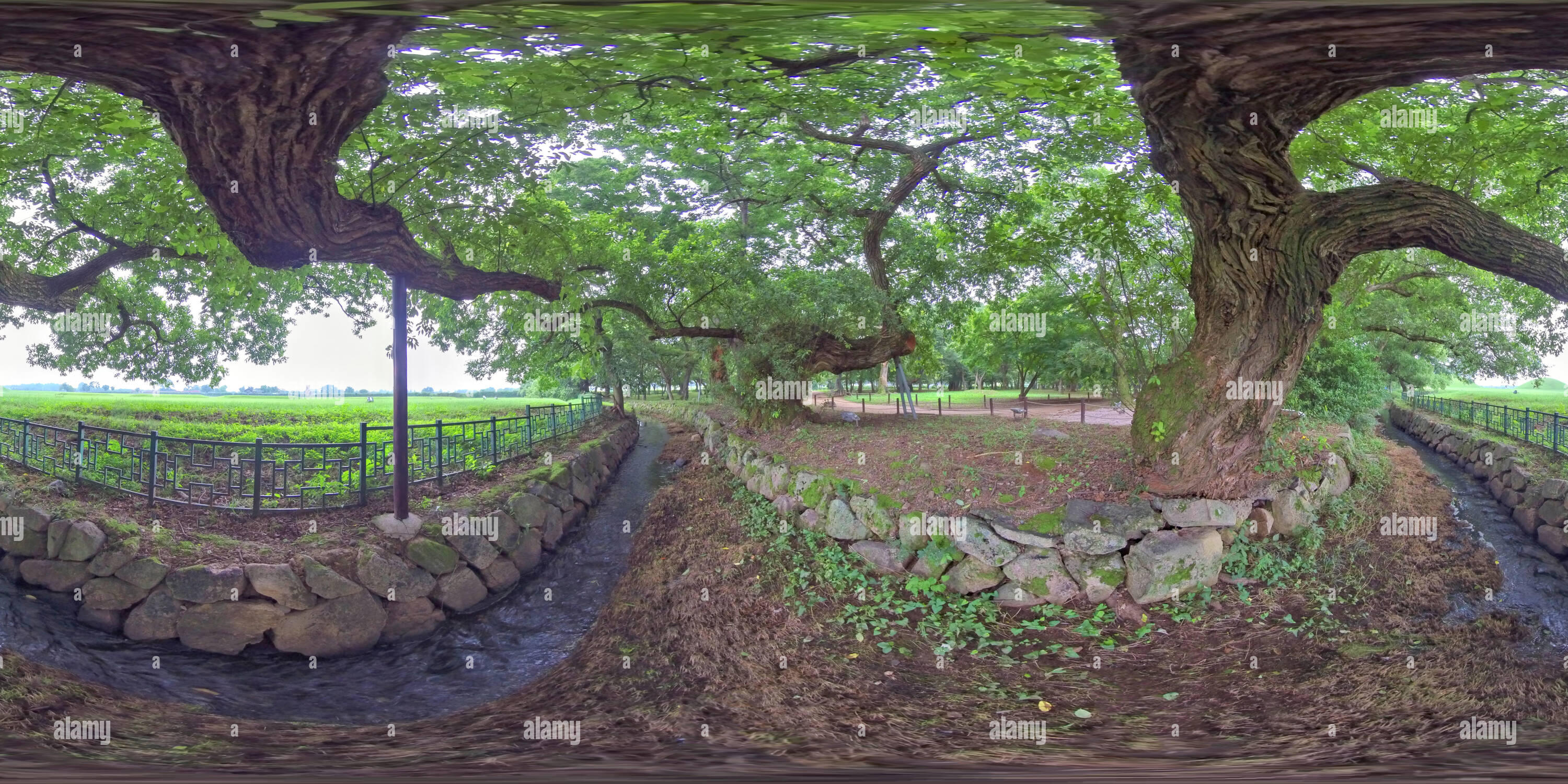 360 Grad Panorama Ansicht von Gyeongju, Südkorea 27. August 2019: 360 VR Weltkulturerbe Gyeongju historischen Bereichen.