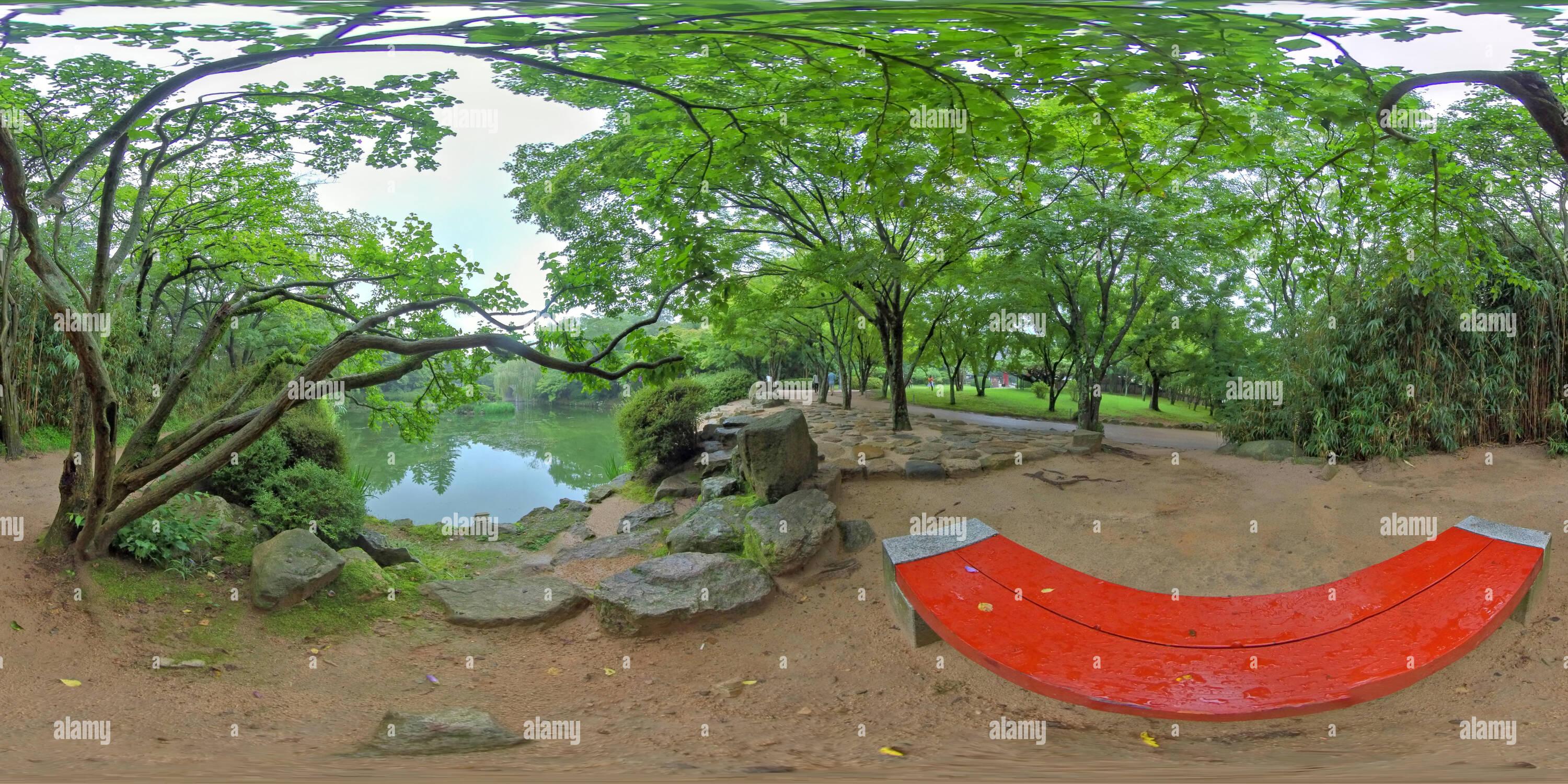 360 Grad Panorama Ansicht von Gyeongju, Südkorea 27. August 2019: 360 VR_Weltkulturerbe_Bulguksa Tempel. Bulguksa Tempel ist ein Relikt der buddhistischen Kultur aus.