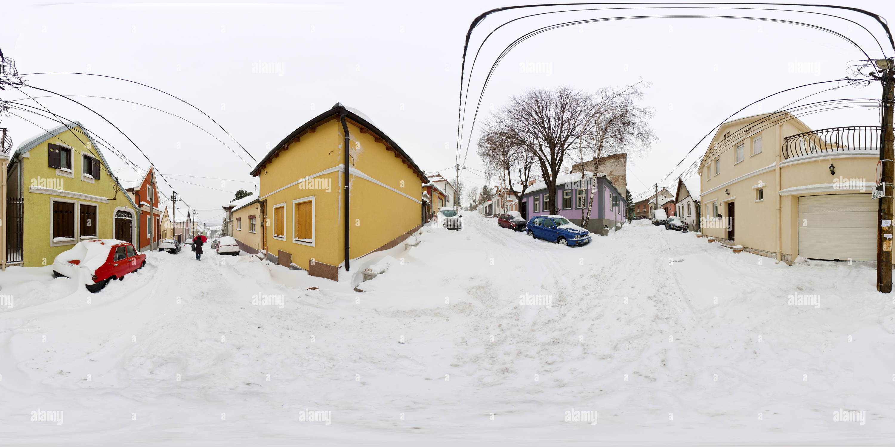 Vista panorámica en 360 grados de Sinđelićeva Ulica, Zemun 11 02 2012