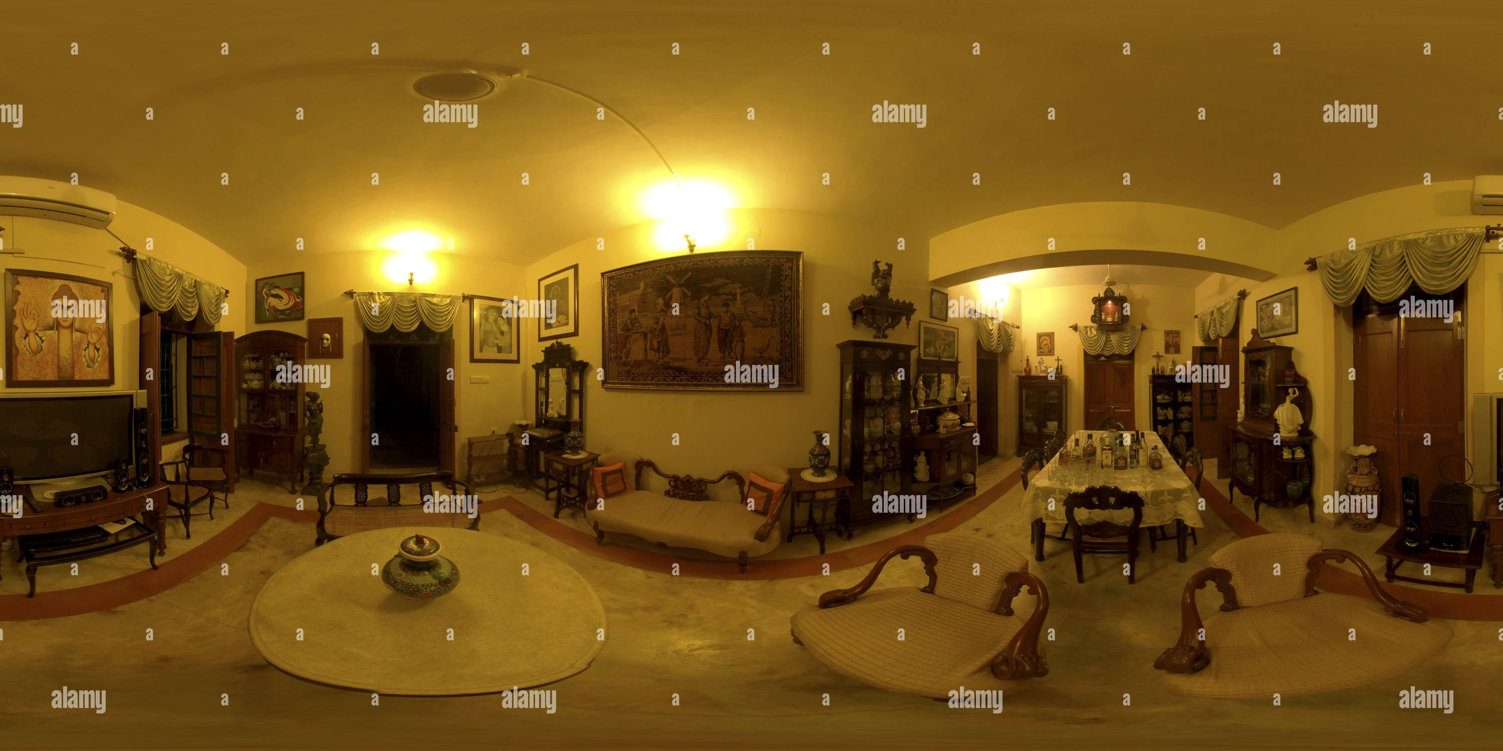 Vista panorámica en 360 grados de Interior de la Casa Fontaines