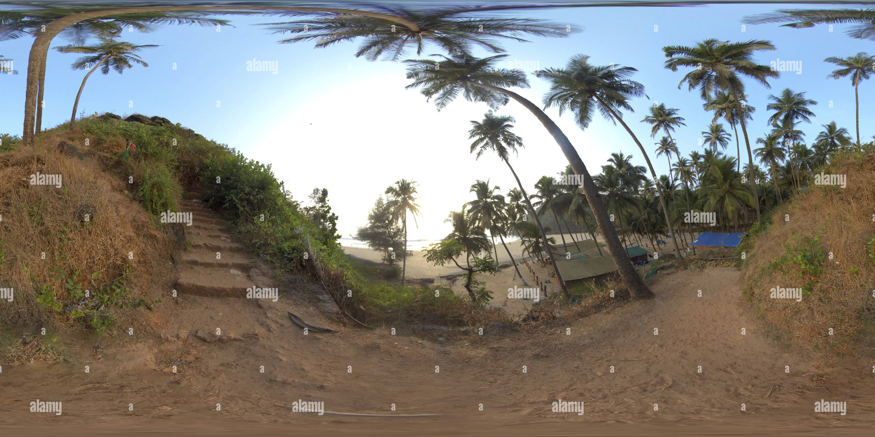 Vista panorámica en 360 grados de Playa Cobo De Rama