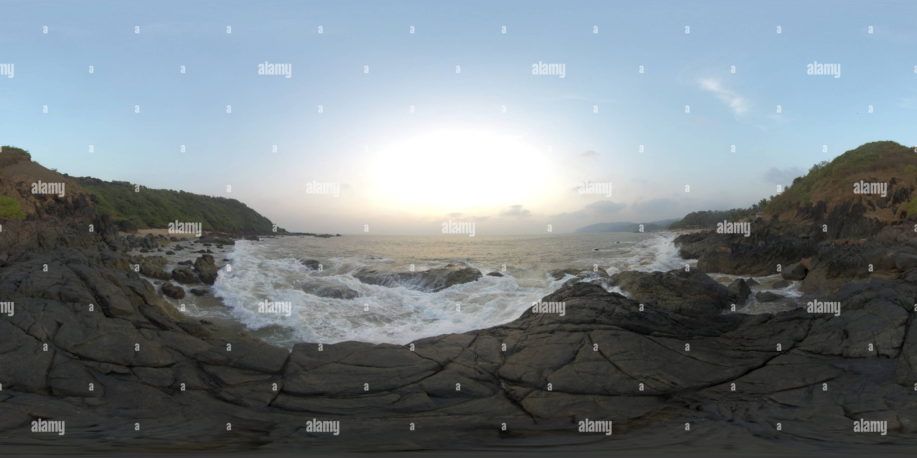 Vista panorámica en 360 grados de Playa de Cola