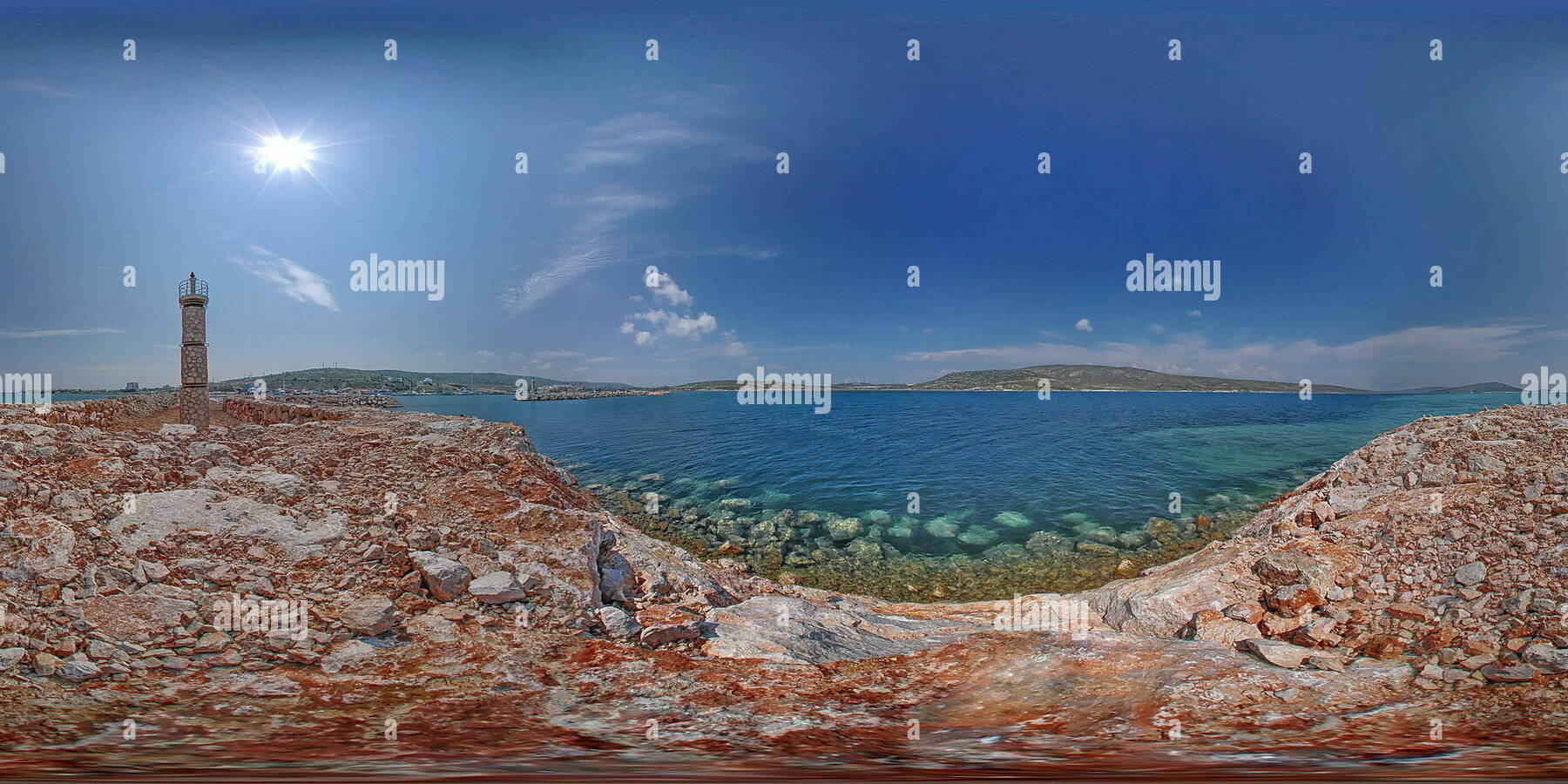 Vista panorámica en 360 grados de Alacati