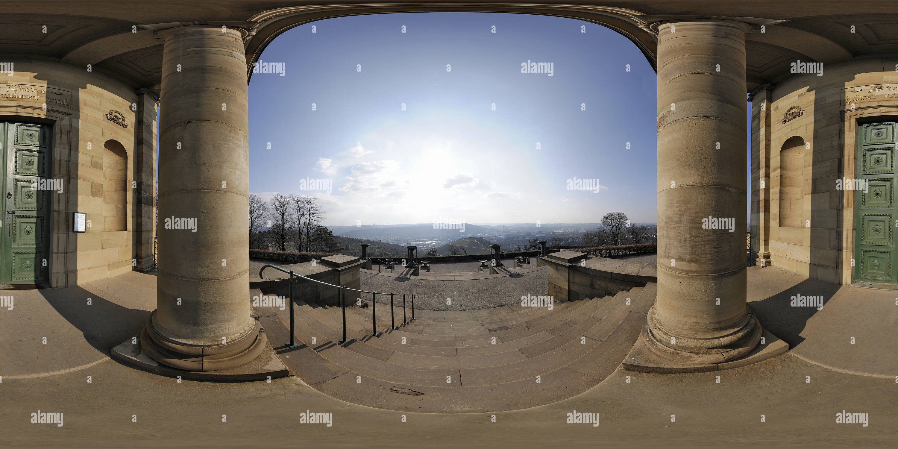 Vista panorámica en 360 grados de Mausoleo de Wuerttemberg - Vista a Stuttgart