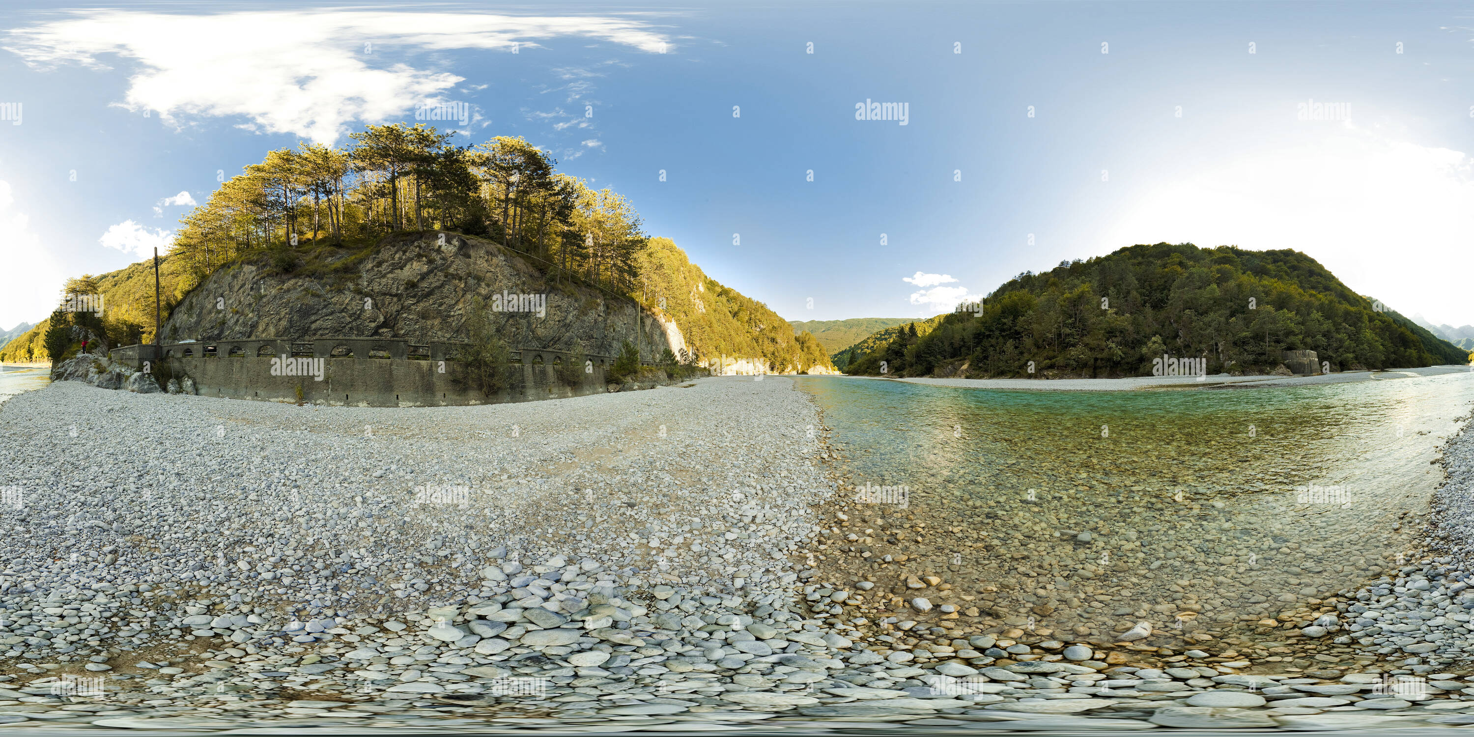 Vista panorámica en 360 grados de Lago di Barcis - dintorni