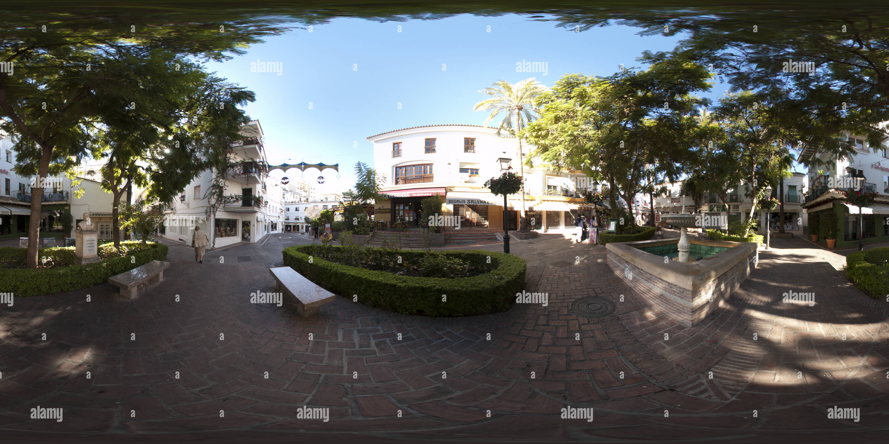 Vista panorámica en 360 grados de La Plaza de La Victoria de Marbella
