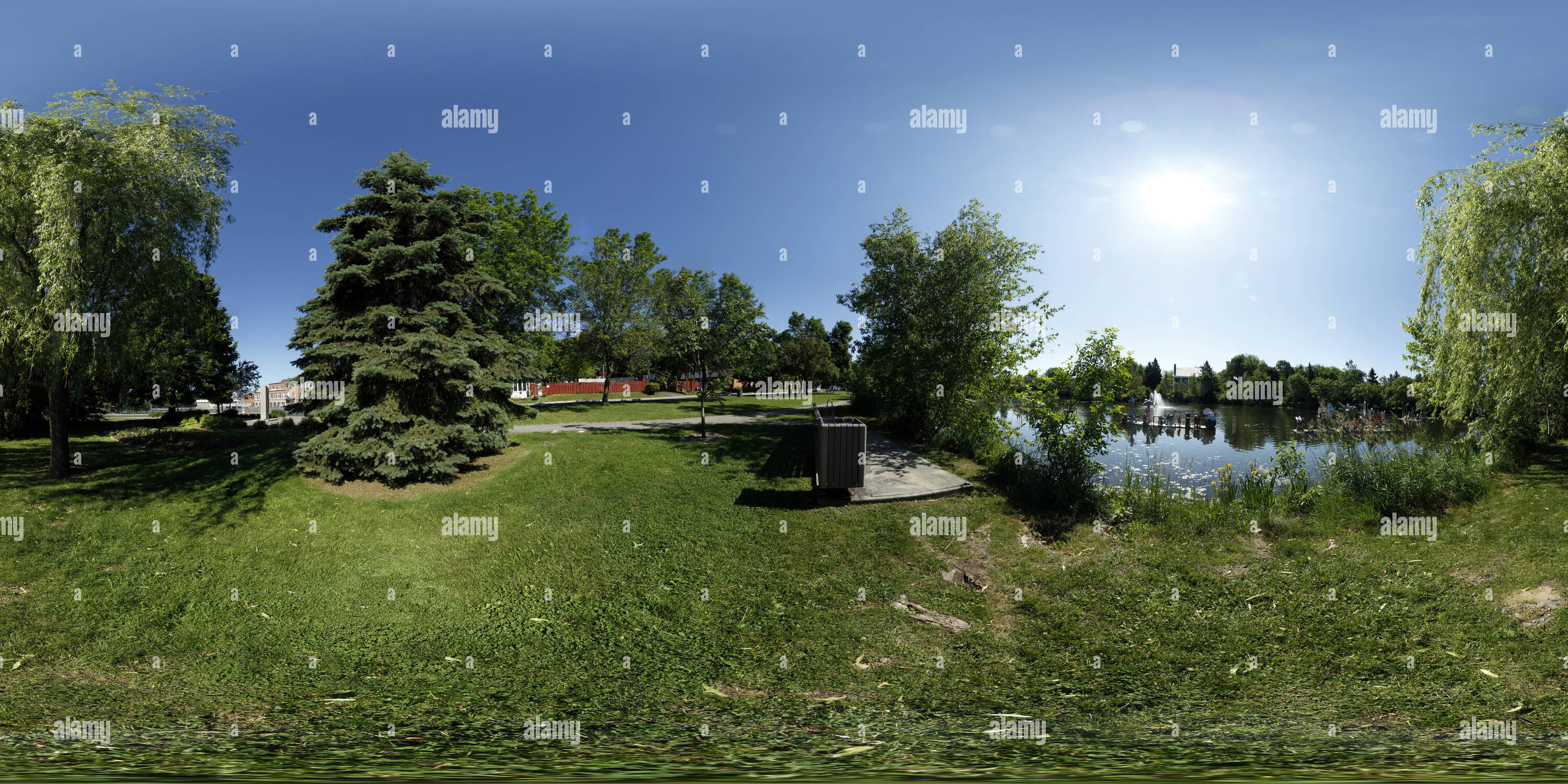 Vista de 360 grados de Lac du Village de StBruno Alamy
