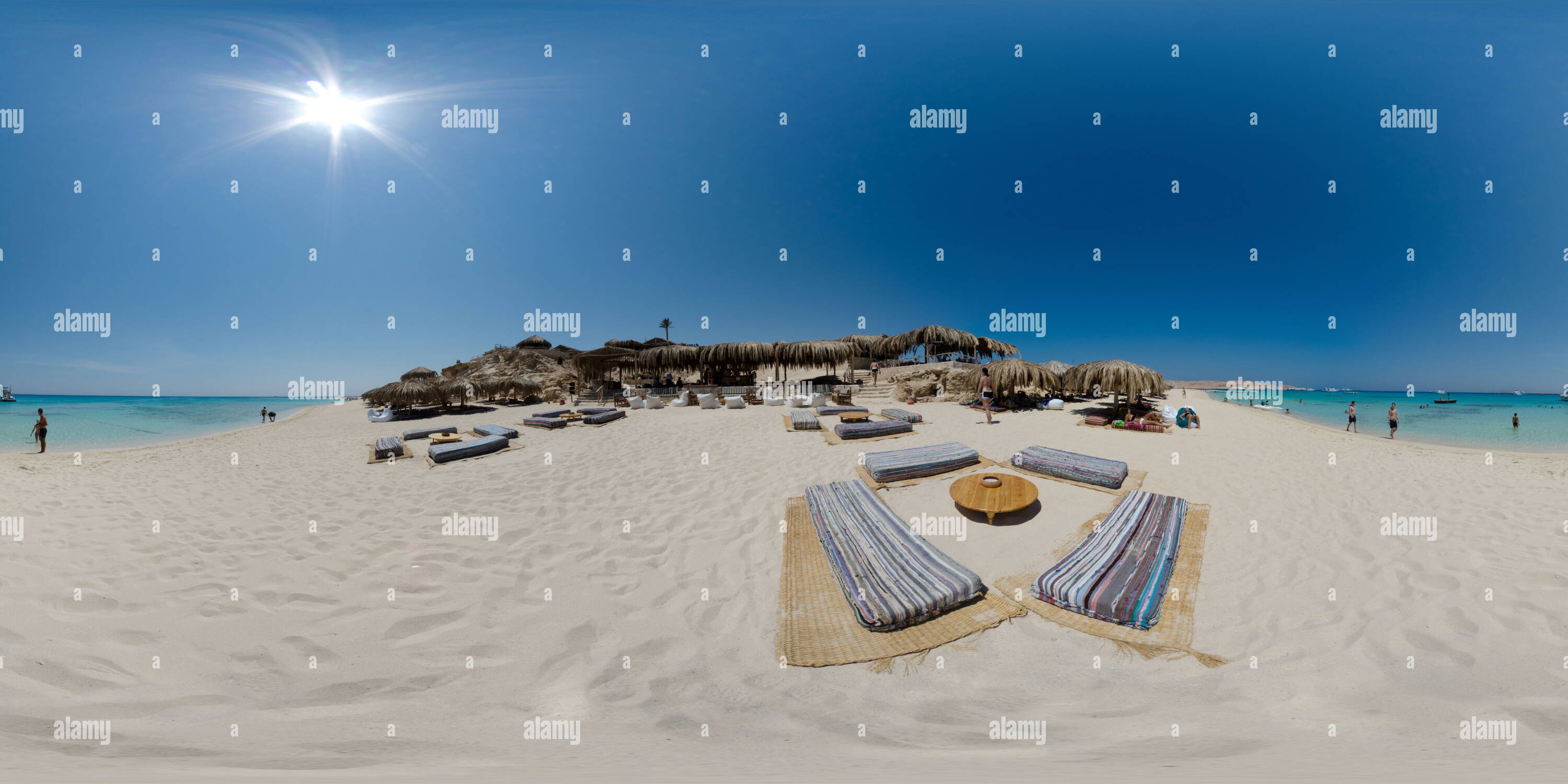 Vista panorámica en 360 grados de Centro de la playa