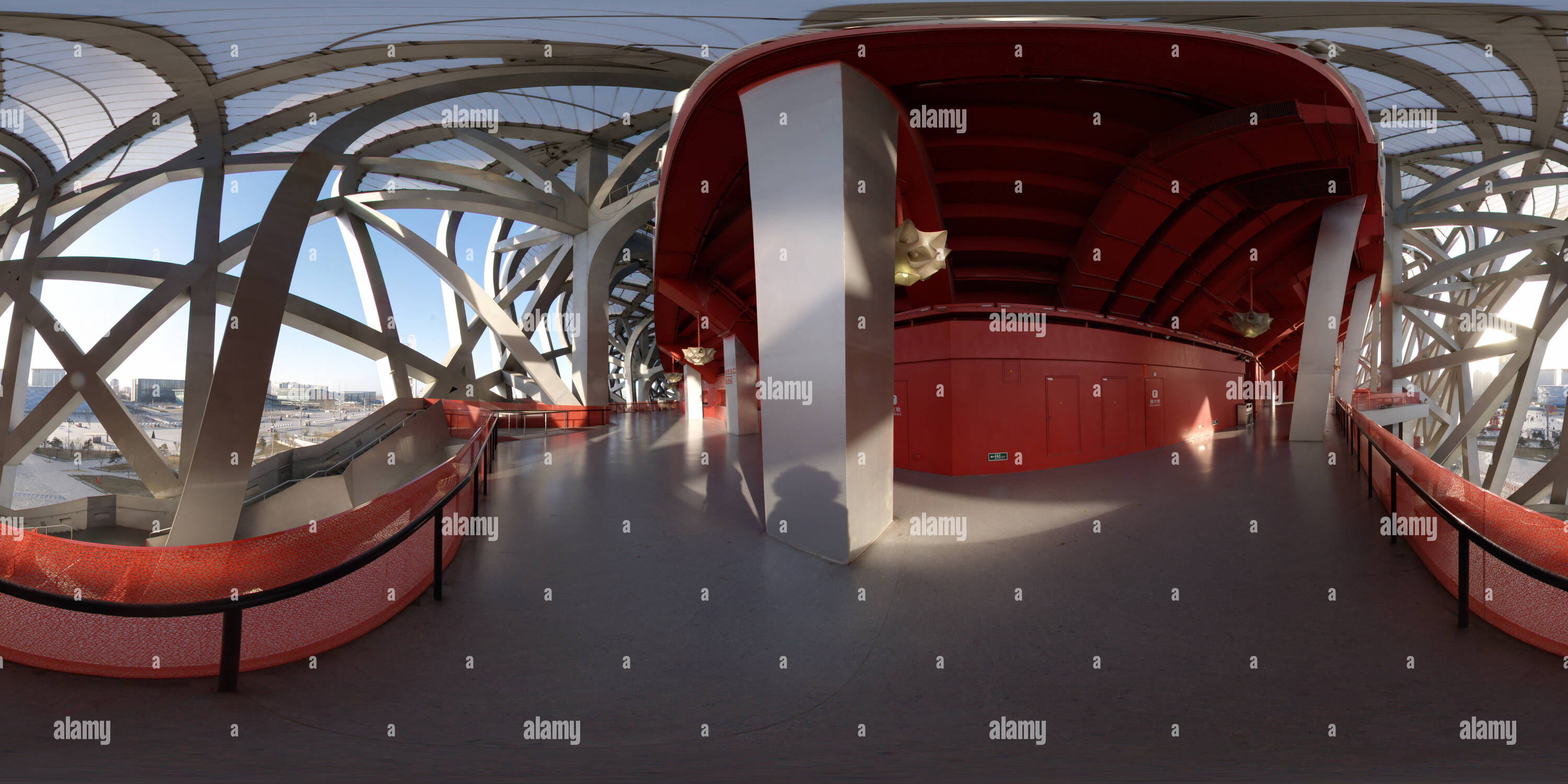 Vista de 360 grados de Estadio Nacional de Pekín // El Nido de Pájaro