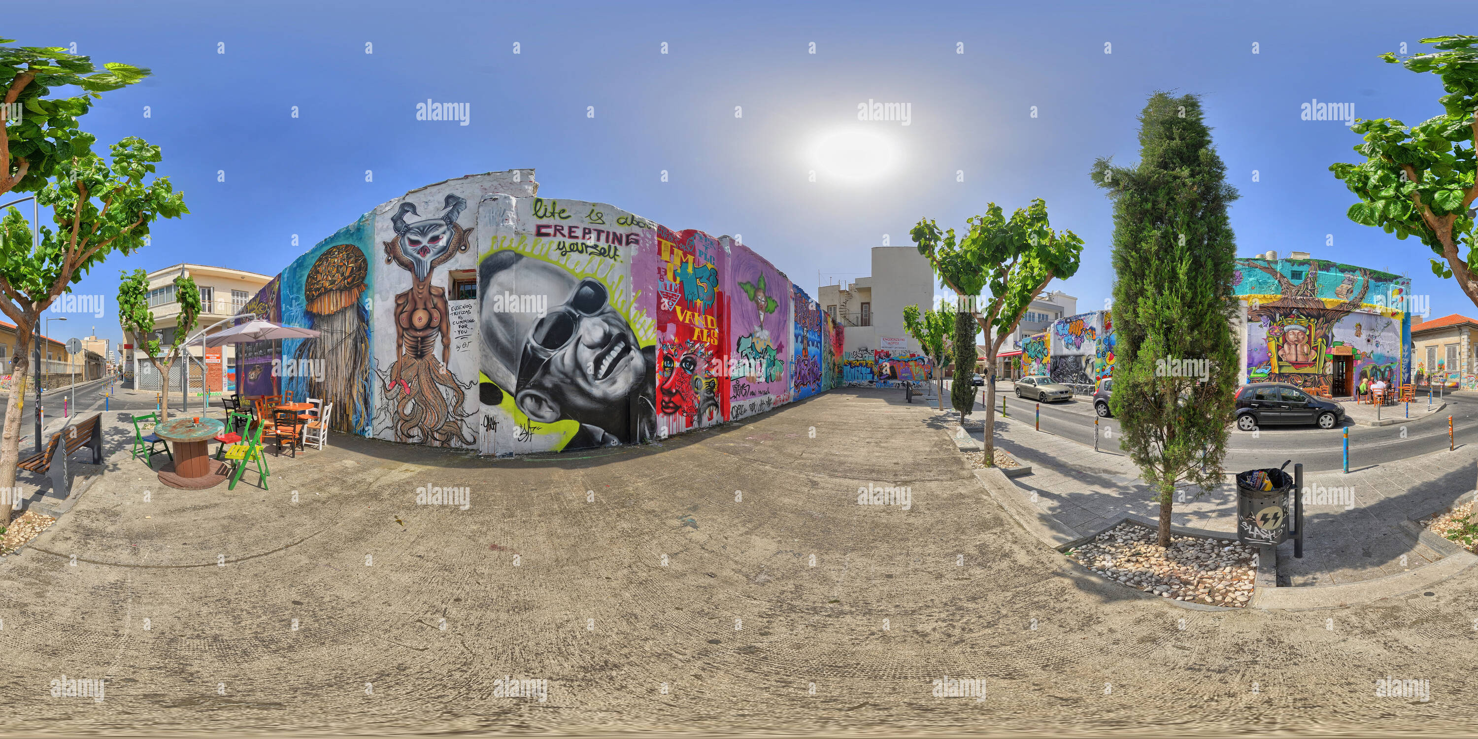 Vista panorámica en 360 grados de Graffiti en Limassol 1