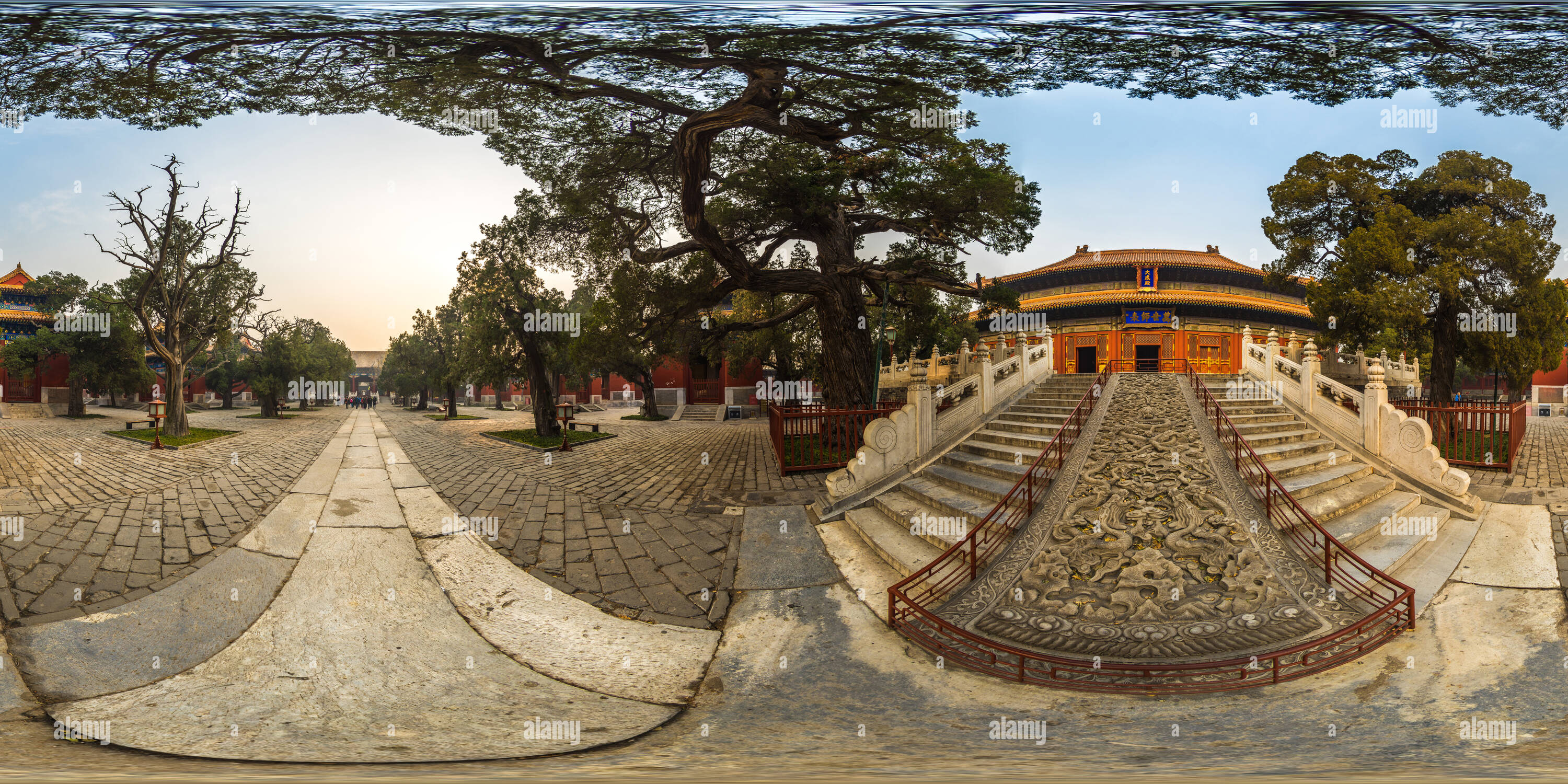Vista panorámica en 360 grados de Pekín Konfuzius Tempel 5