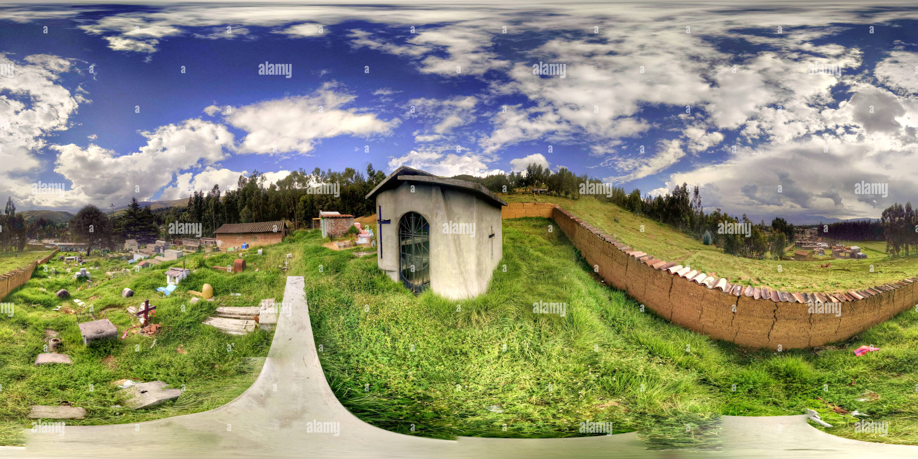 Vista panorámica en 360 grados de Cementerio de uñas