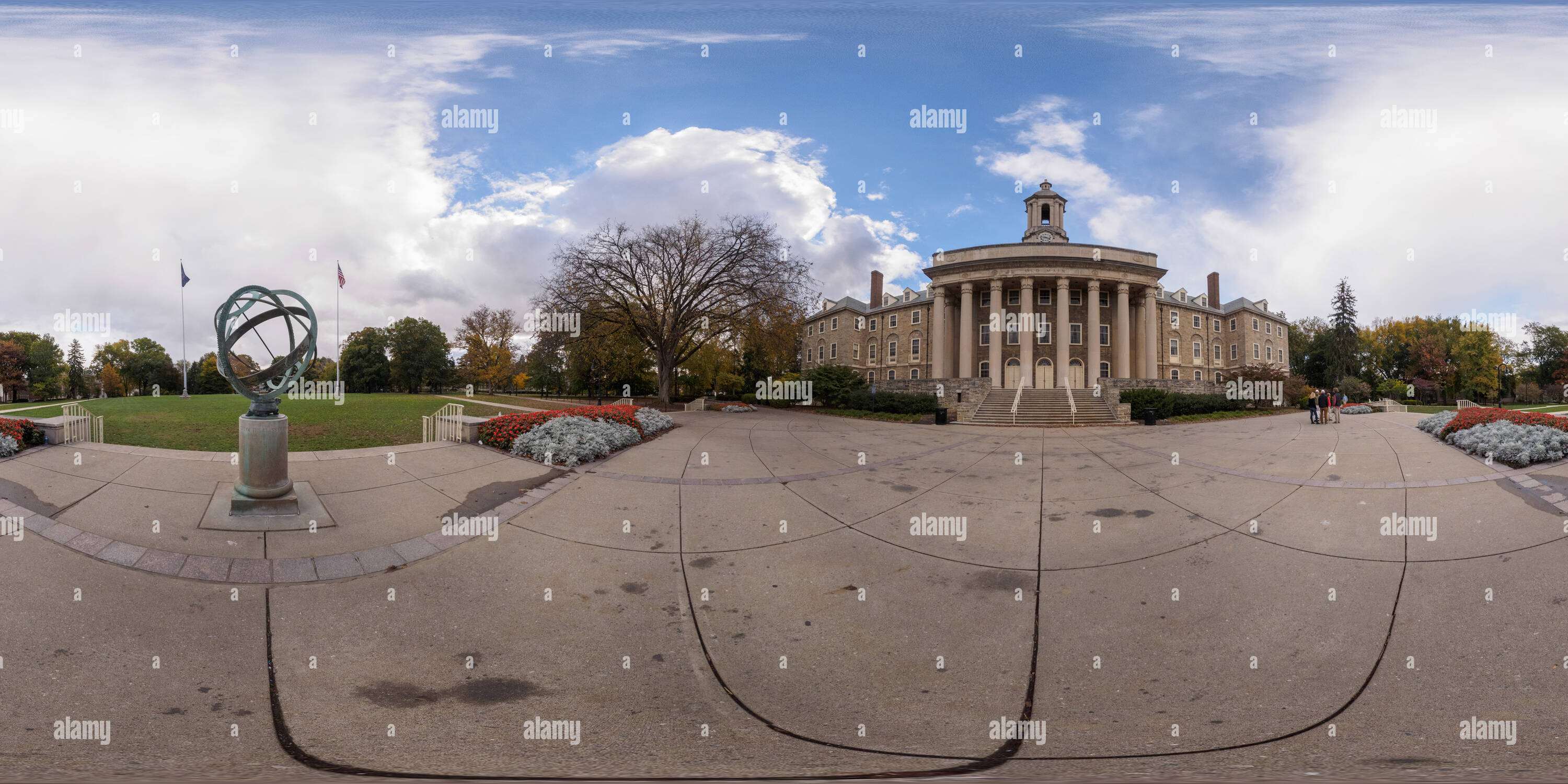 Vista panorámica en 360 grados de La Universidad del Estado de Pennsylvania - principal antigua