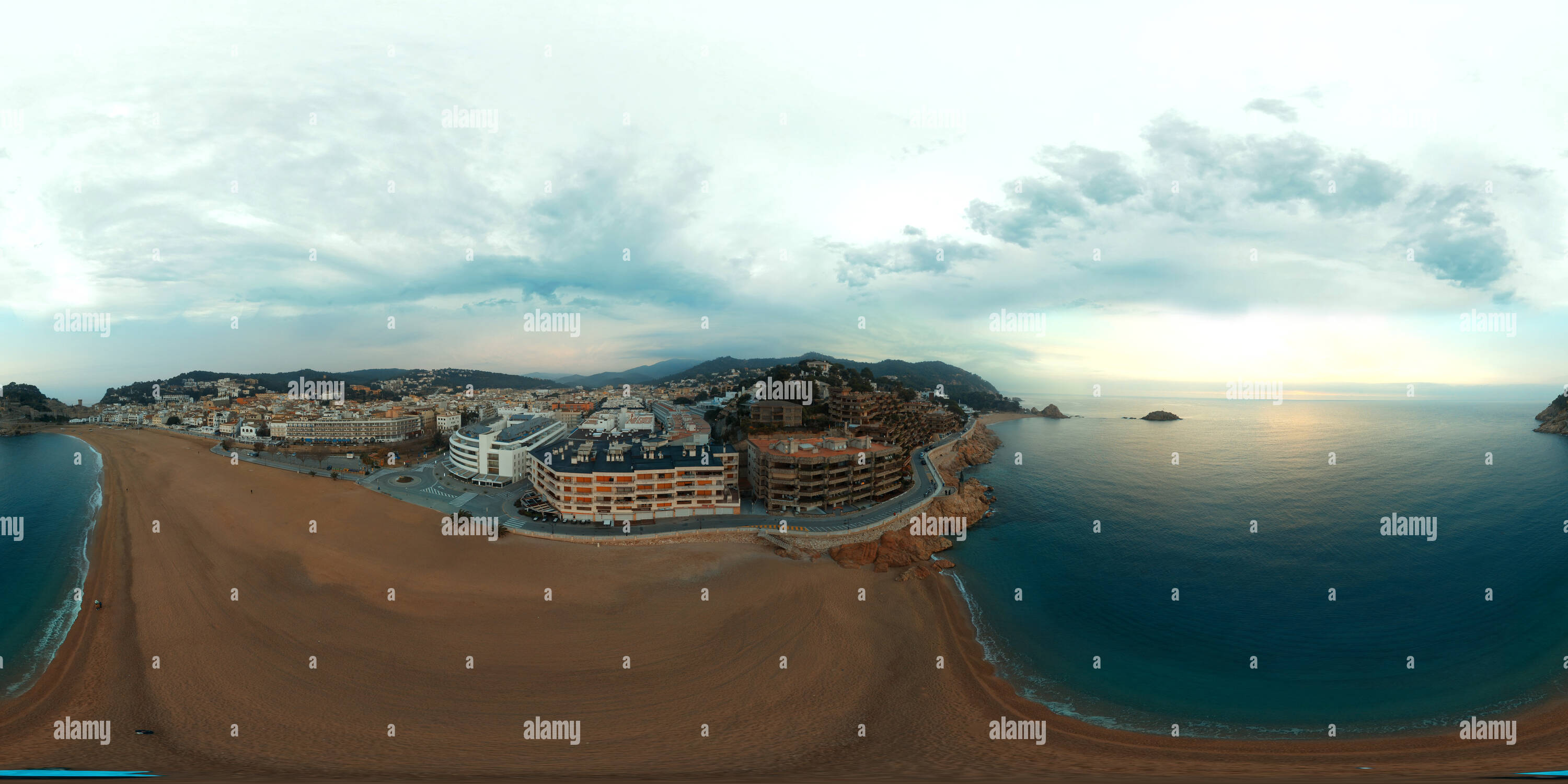 Vista panorámica en 360 grados de 360 Antena de Tossa de Mar.
