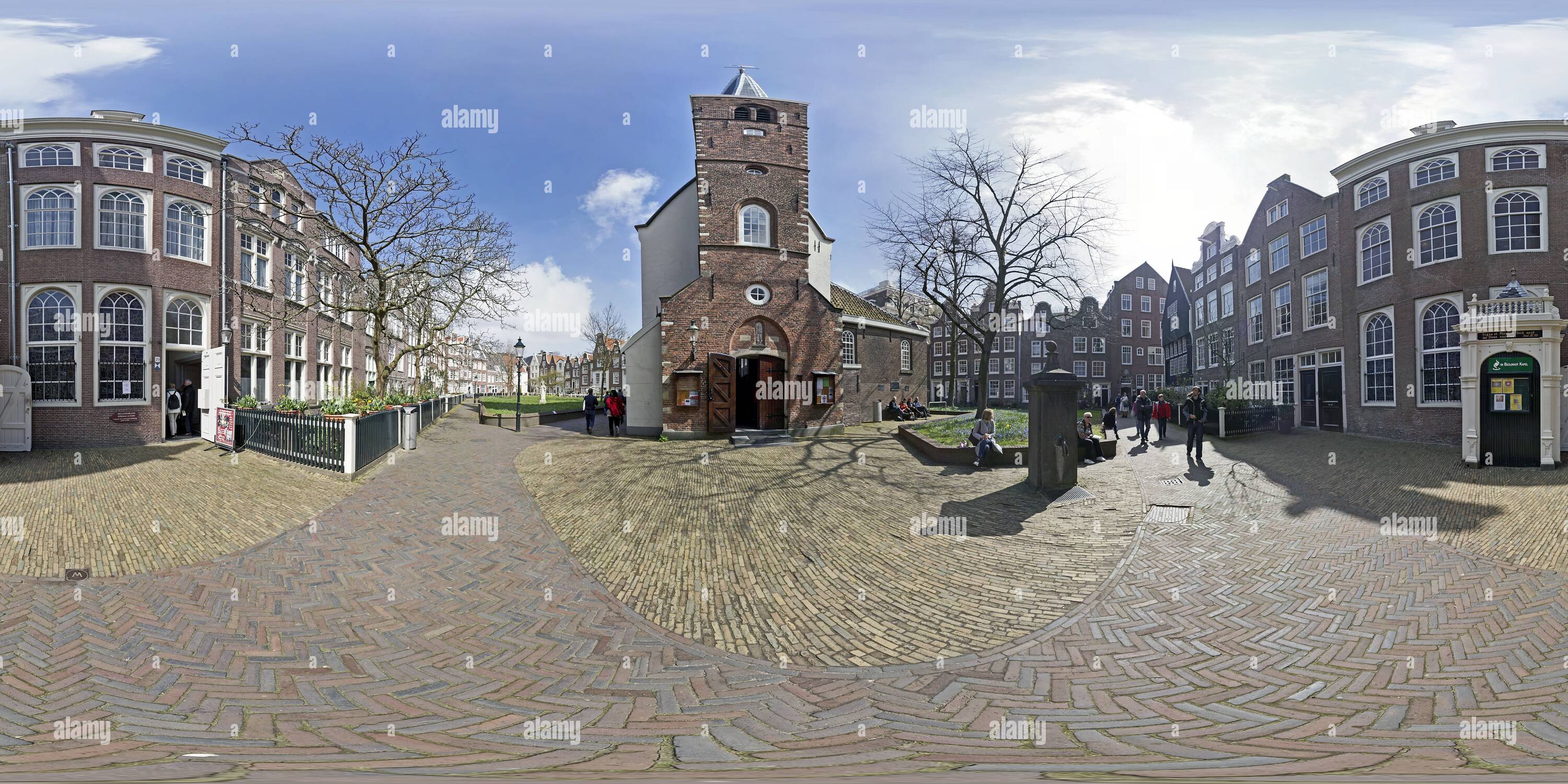 Vista panorámica en 360 grados de Amsterdam, Begijnhof