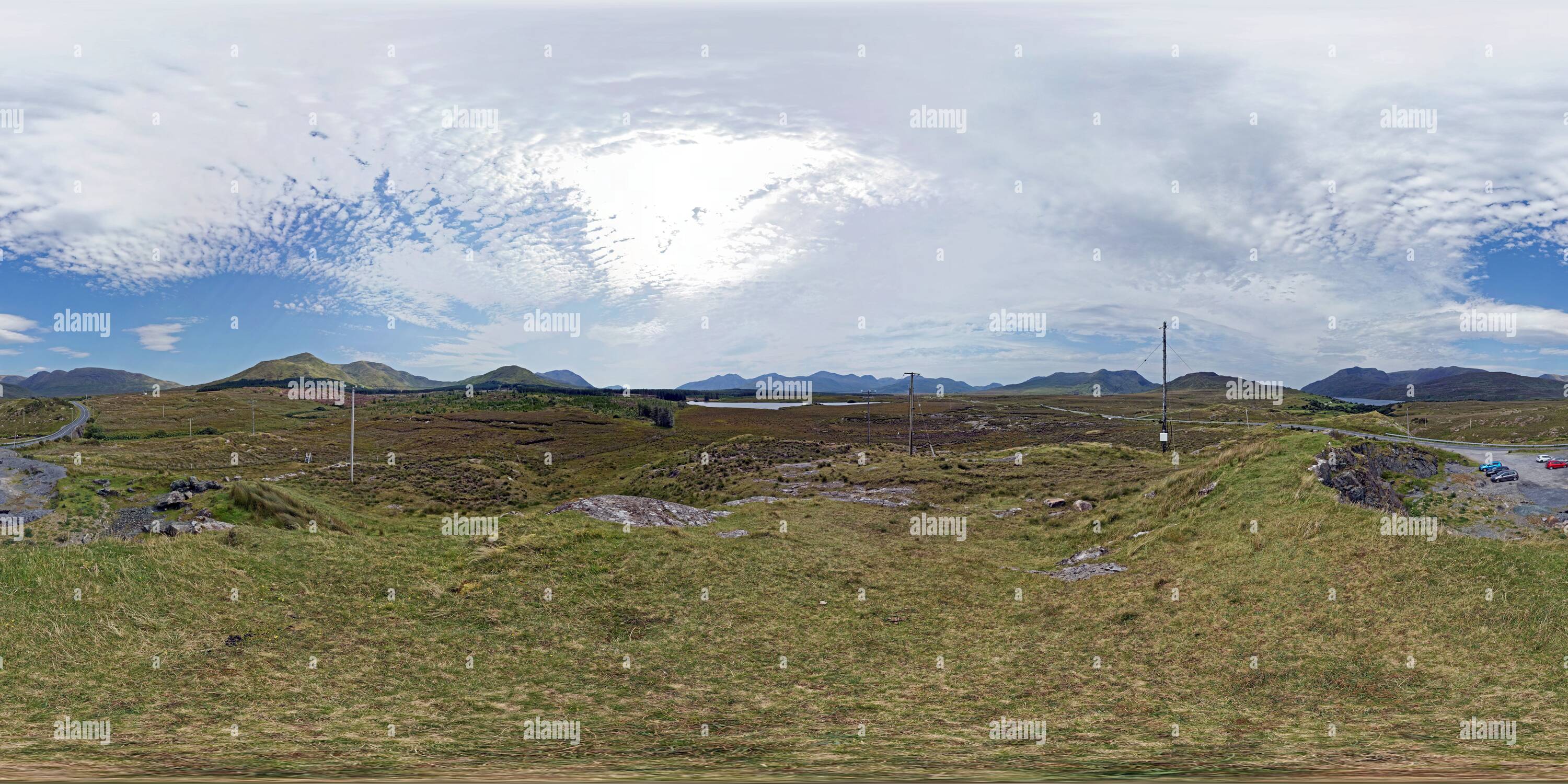 Vista panorámica en 360 grados de - Connemara Connemara Loop