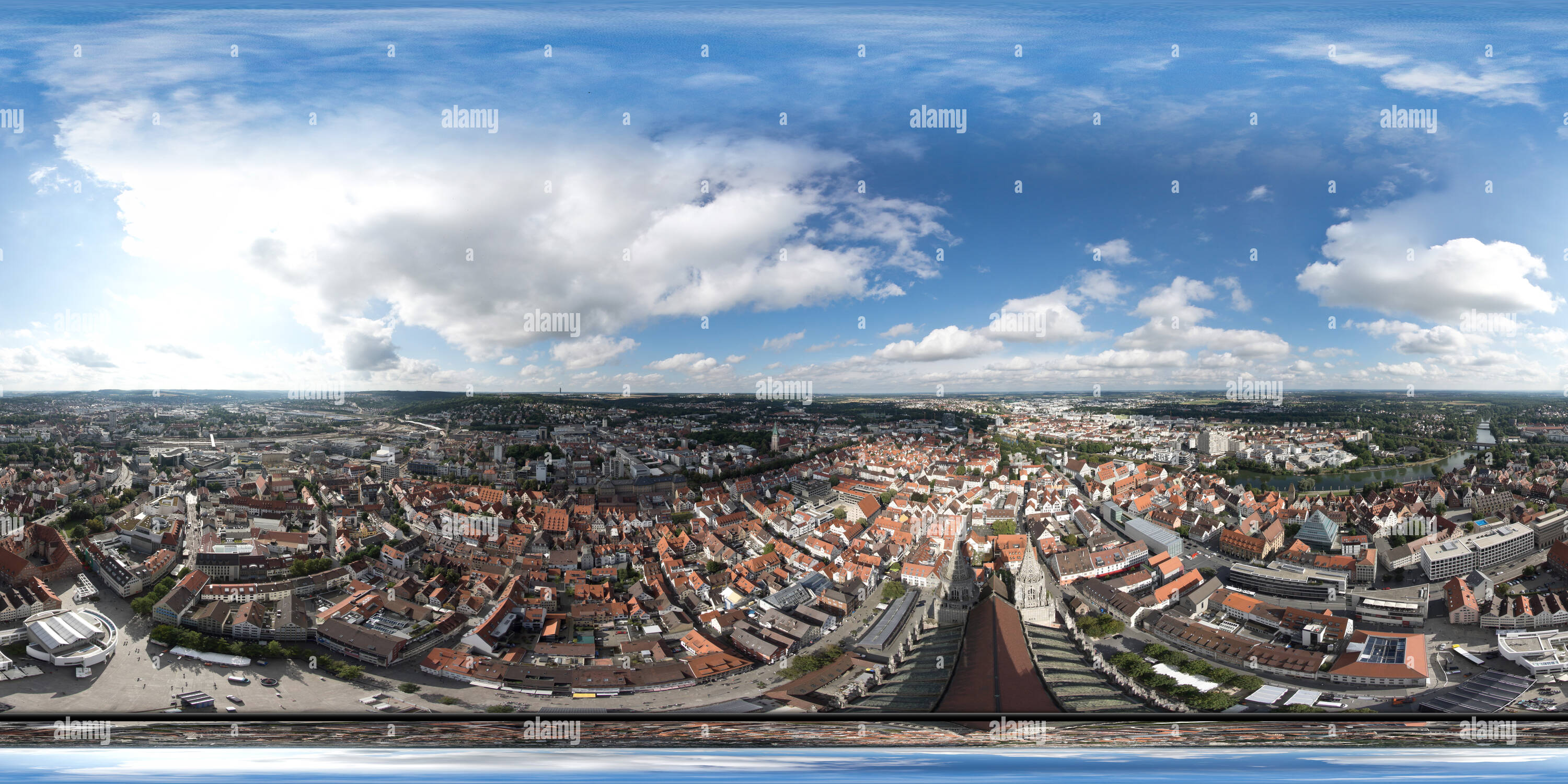 Vista panorámica en 360 grados de Vista panorámica desde Ulm Minster, 2017-07