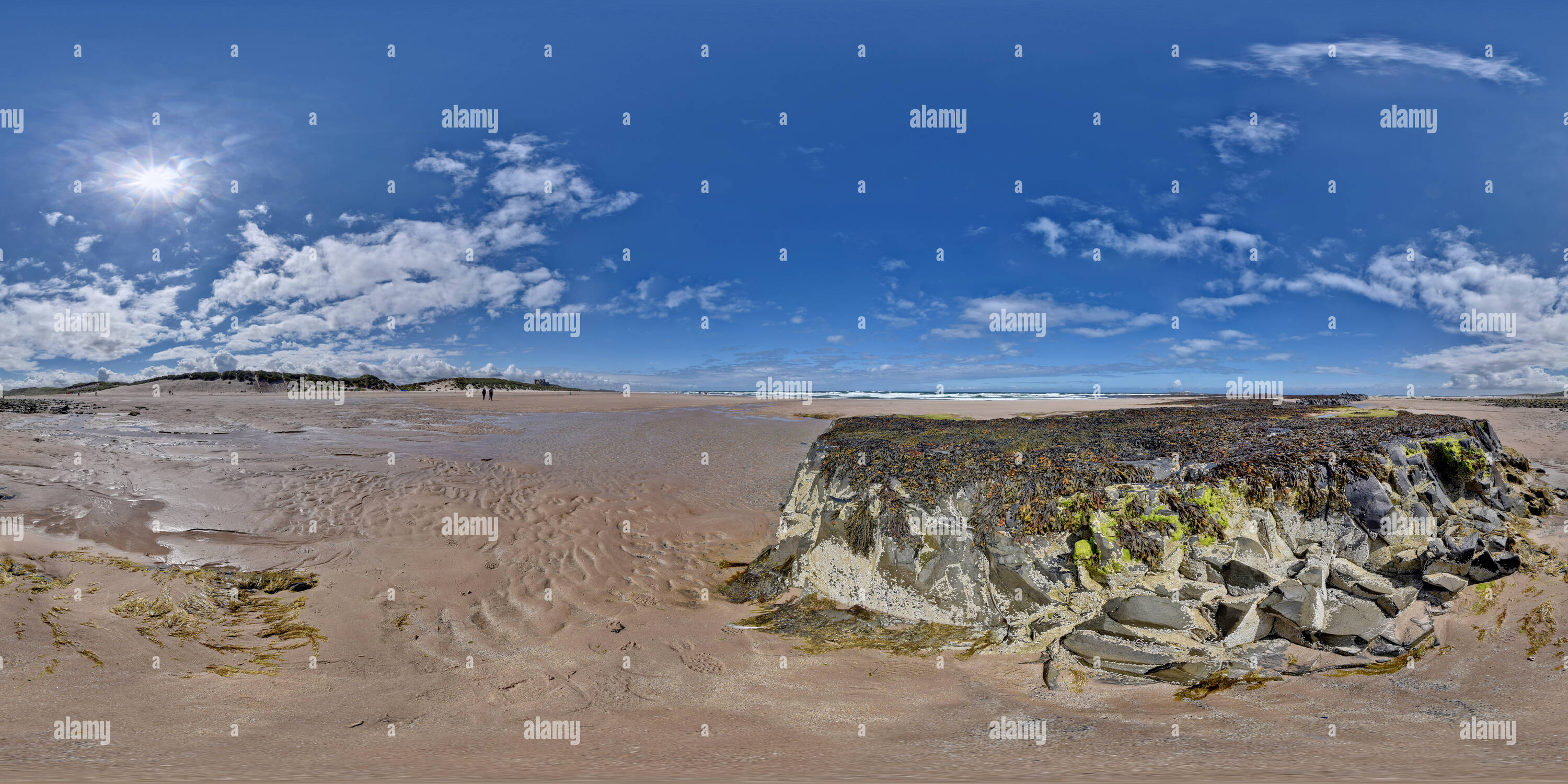 Vista panorámica en 360 grados de Bamburgh Beach 4