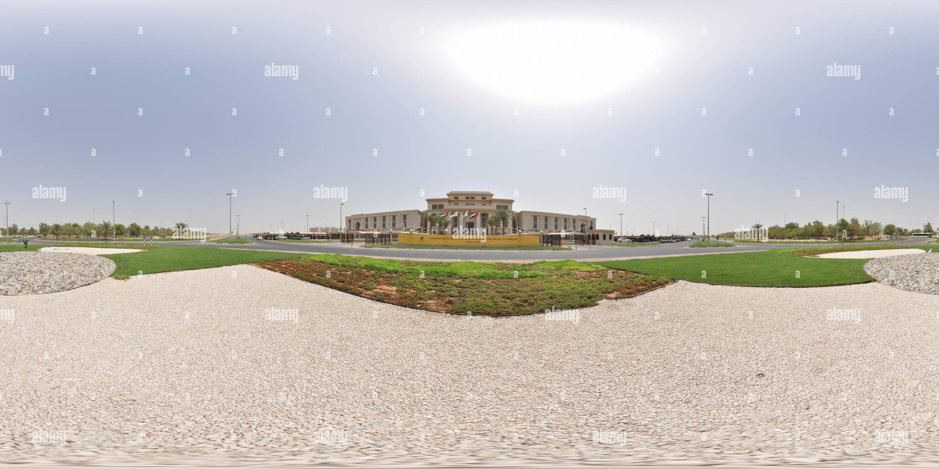 Vista panorámica en 360 grados de Abu Dhabi University ( ADU )